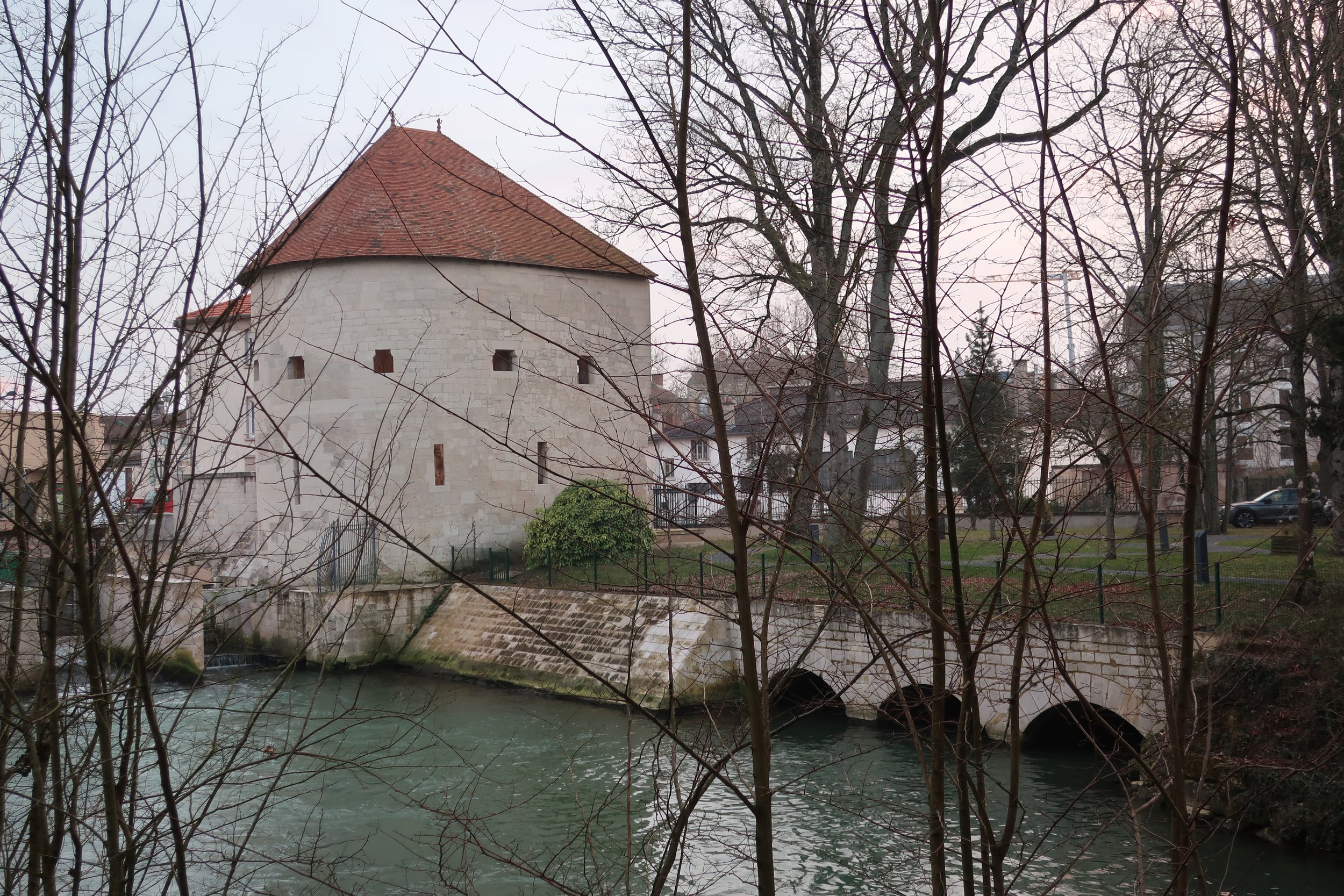  Verdun, France March, 2025--Horseshoe shaped Puty Tower (14th Century) 
