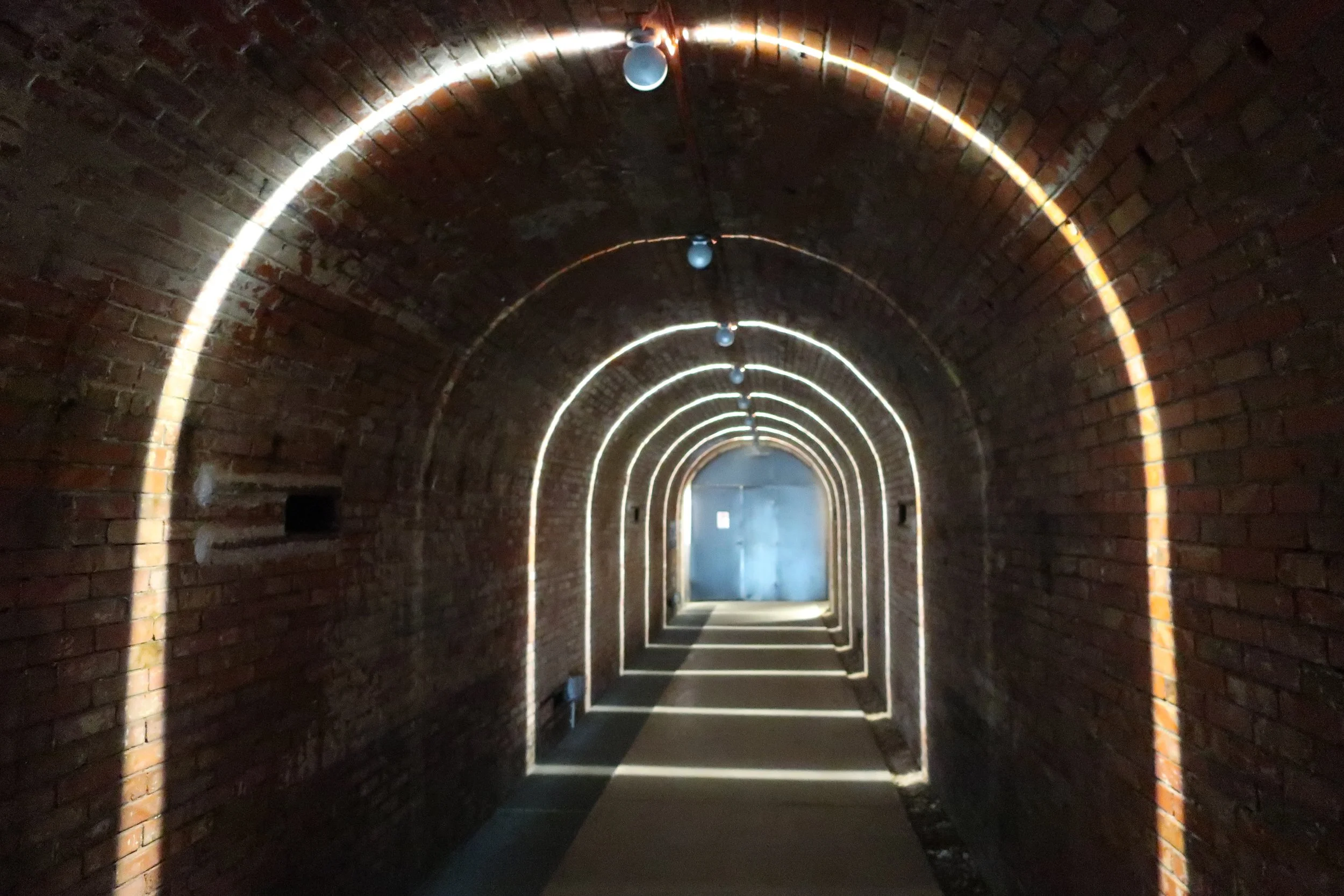  Verdun, France March, 2025--The Underground Citadel, view of a typical tunnel inside 
