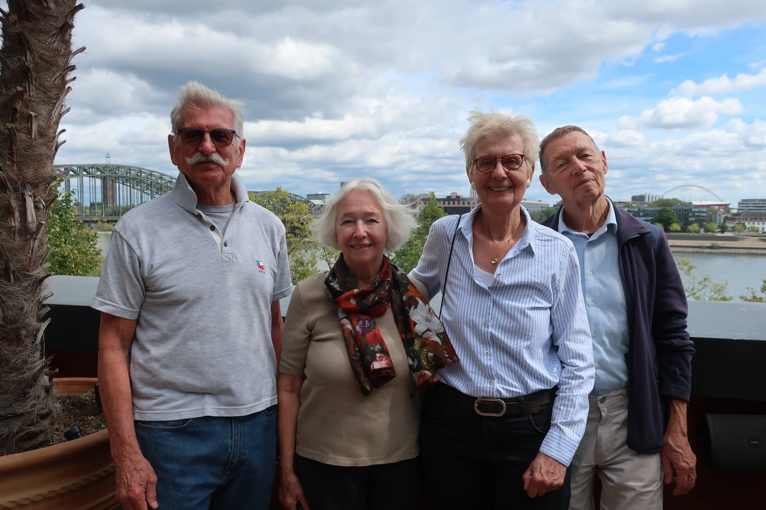  Cologne 2026--:Not Christin's Birthday Party--RhineHof building--The day before with Karl and Carrol Kindel and Christin and Harald Grieser 
