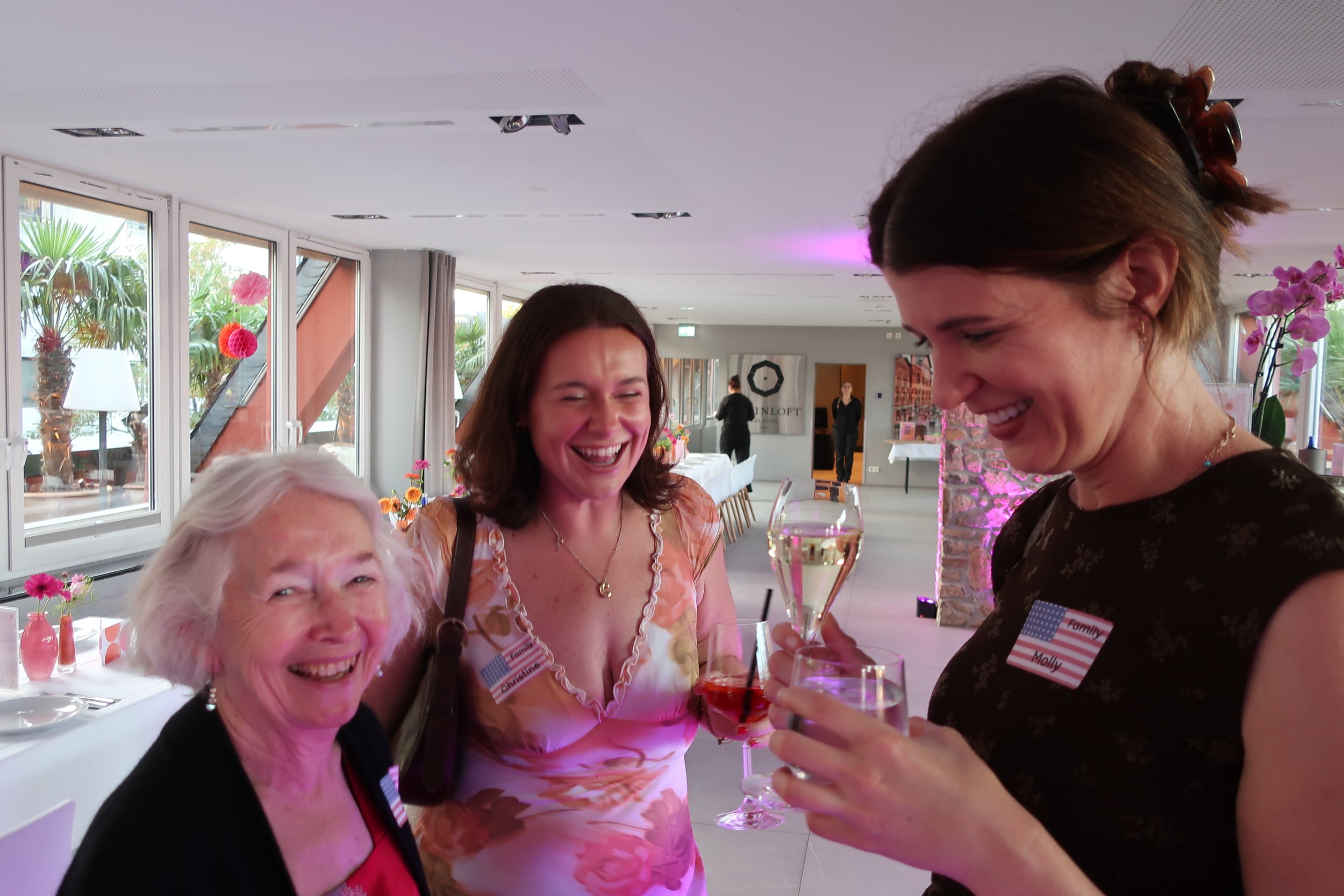  Cologne 2026--Not Christin's Birthday Party--Rhinehof--Carrol Kindel, Christin Barton, and Molly Murphy 