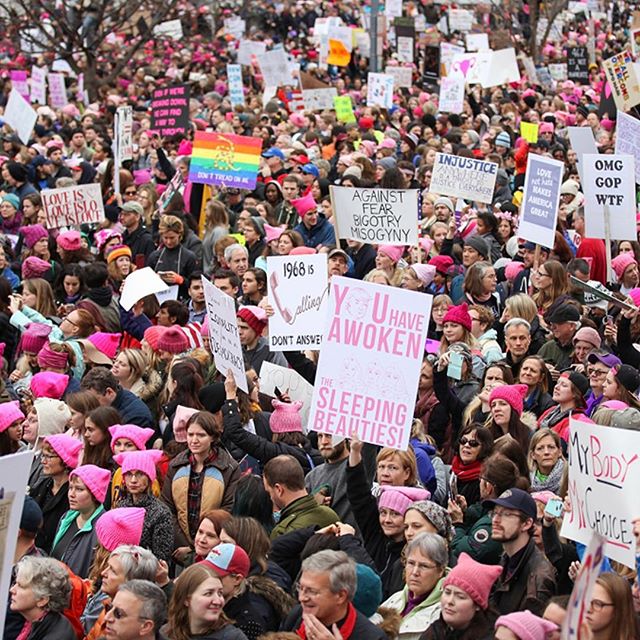LOOK AT ALL THESE NASTY WOMEN! An incredible picture from the Women's March in Washington, DC cc: Teresa Kroeger/FilmMagic #cantstopwontstop