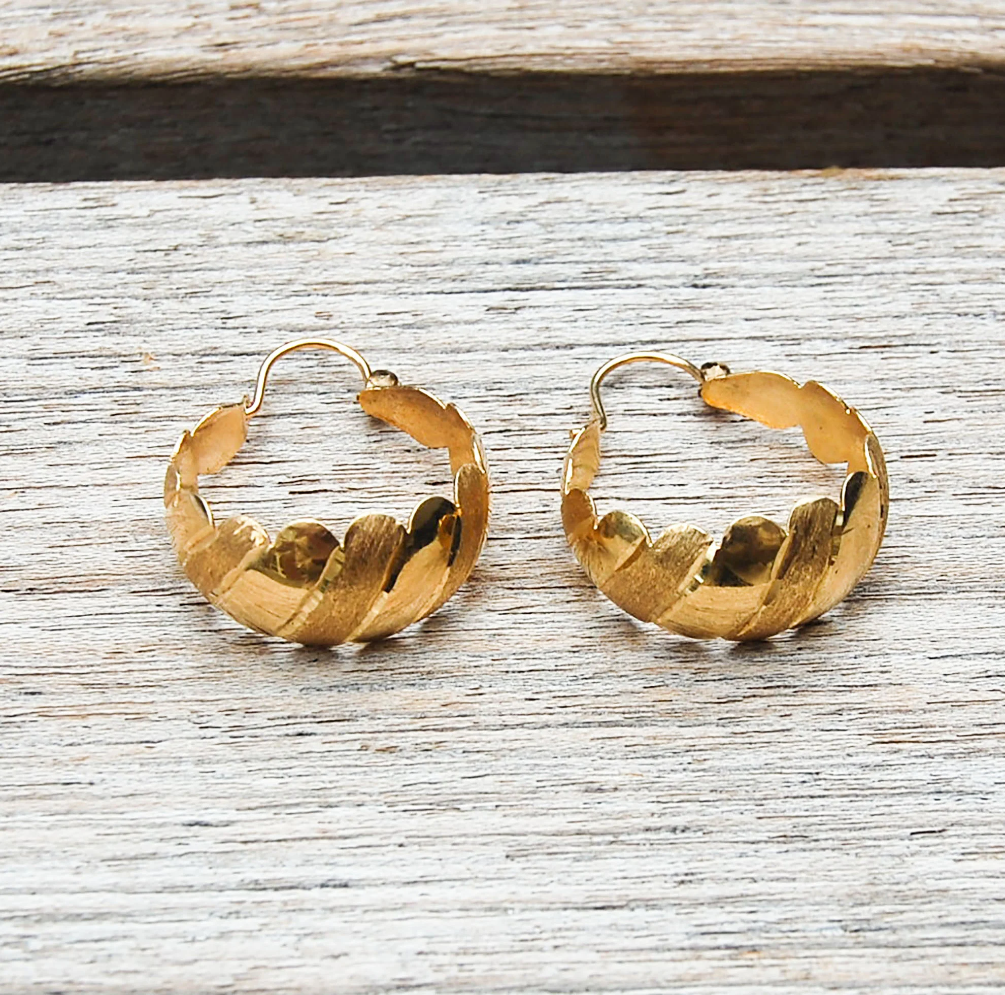 Vintage Jewelry, Vintage Earrings, Restored Gold and Silver Earrings, Vintage Diamonds.