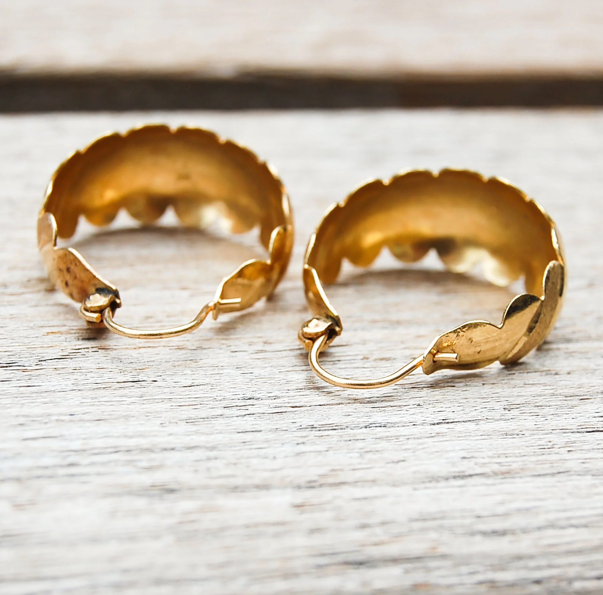 Vintage Jewelry, Vintage Earrings, Restored Gold and Silver Earrings, Vintage Diamonds.