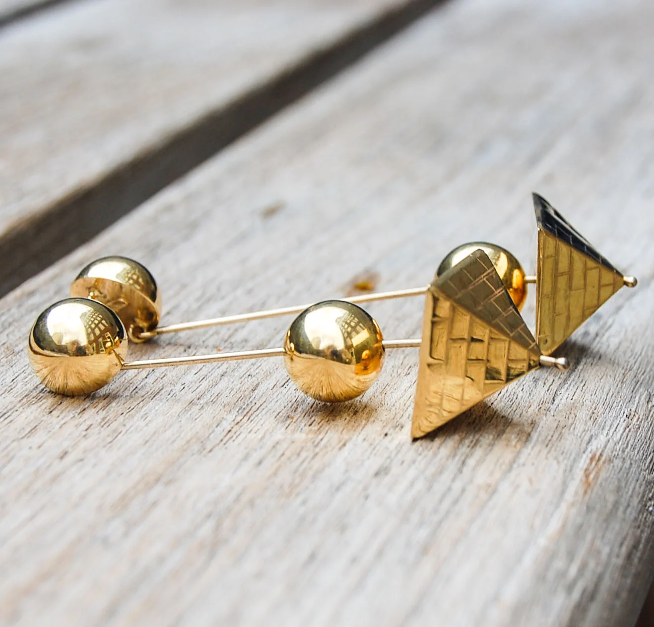 Vintage Jewelry, Vintage Earrings, Restored Gold and Silver Earrings, Vintage Diamonds.