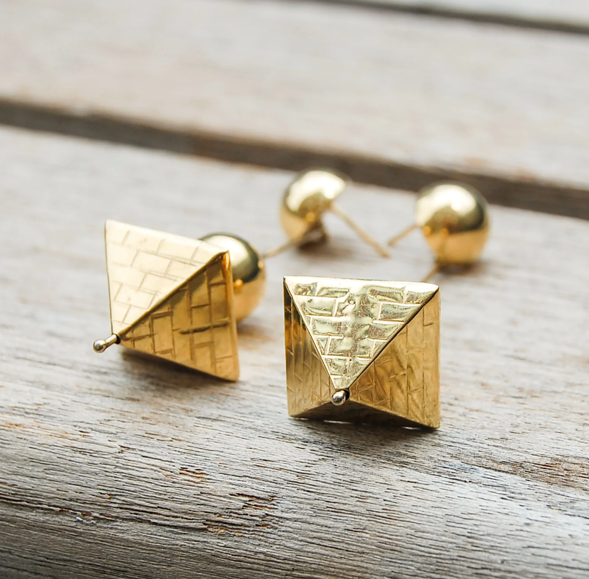 Vintage Jewelry, Vintage Earrings, Restored Gold and Silver Earrings, Vintage Diamonds.