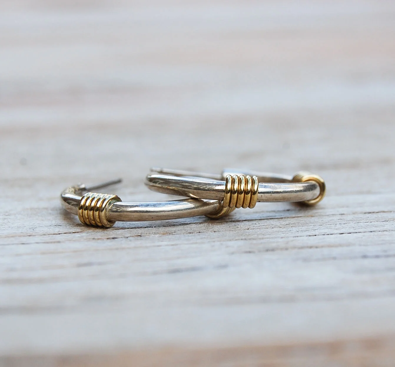 Vintage Jewelry, Vintage Earrings, Restored Gold and Silver Earrings, Vintage Diamonds.