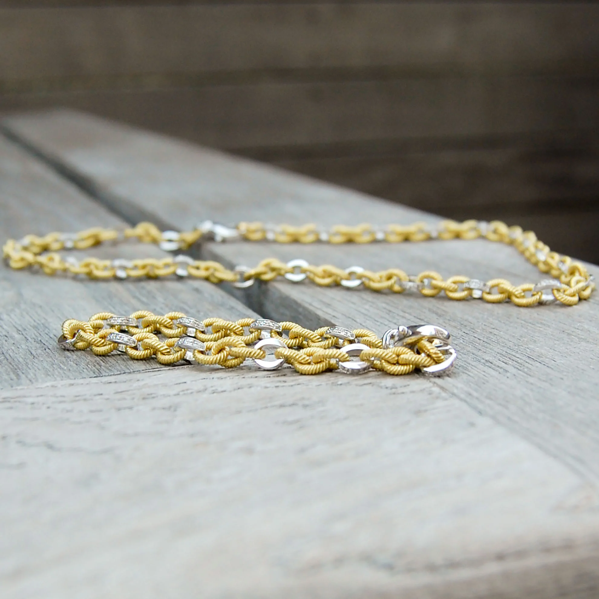 Vintage Jewelry, Vintage Necklaces, Restored Gold and Silver Necklaces, Vintage Diamonds.