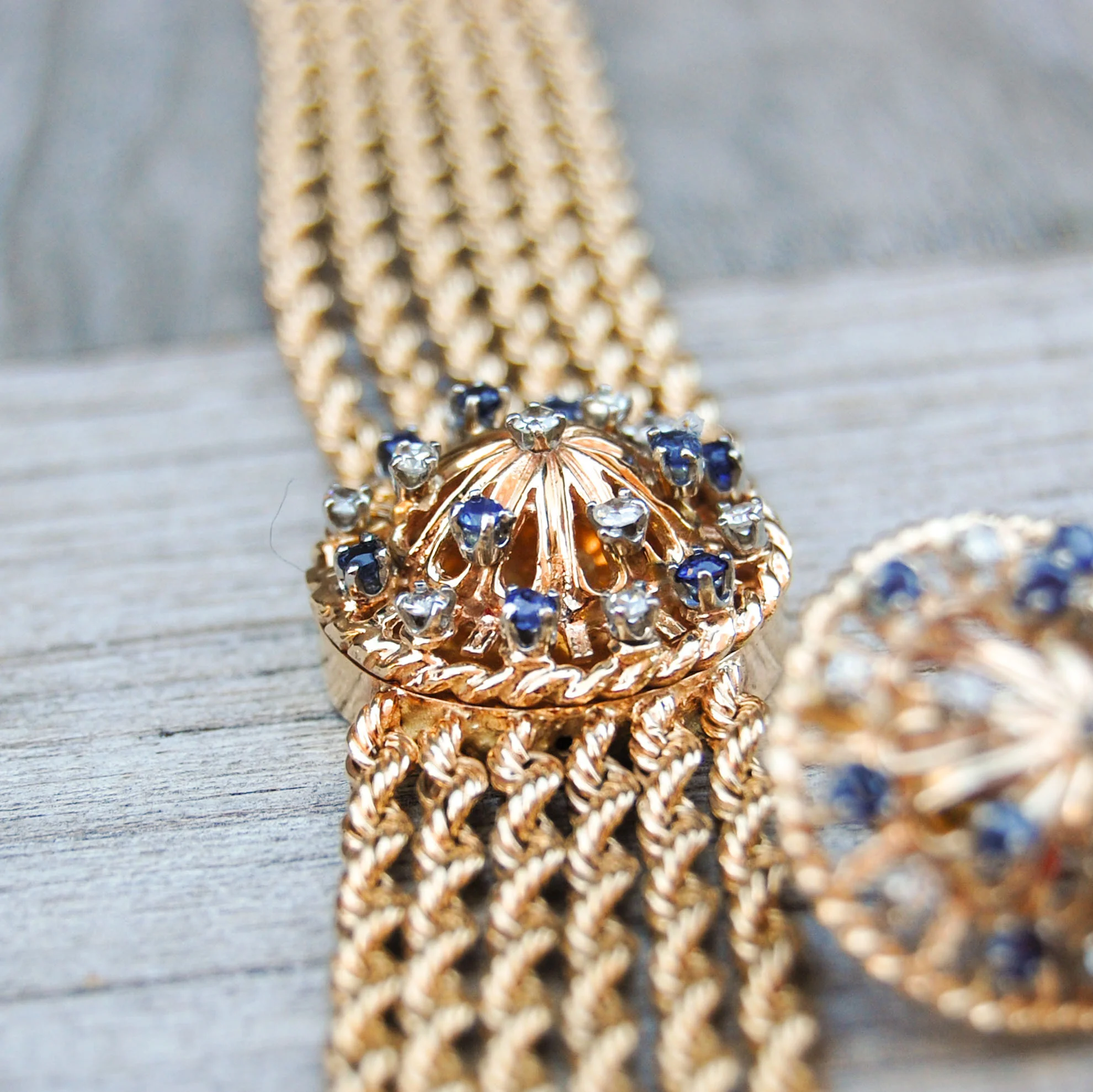 Vintage Jewelry, Vintage Earrings, Restored Gold and Silver Earrings, Vintage Diamonds.