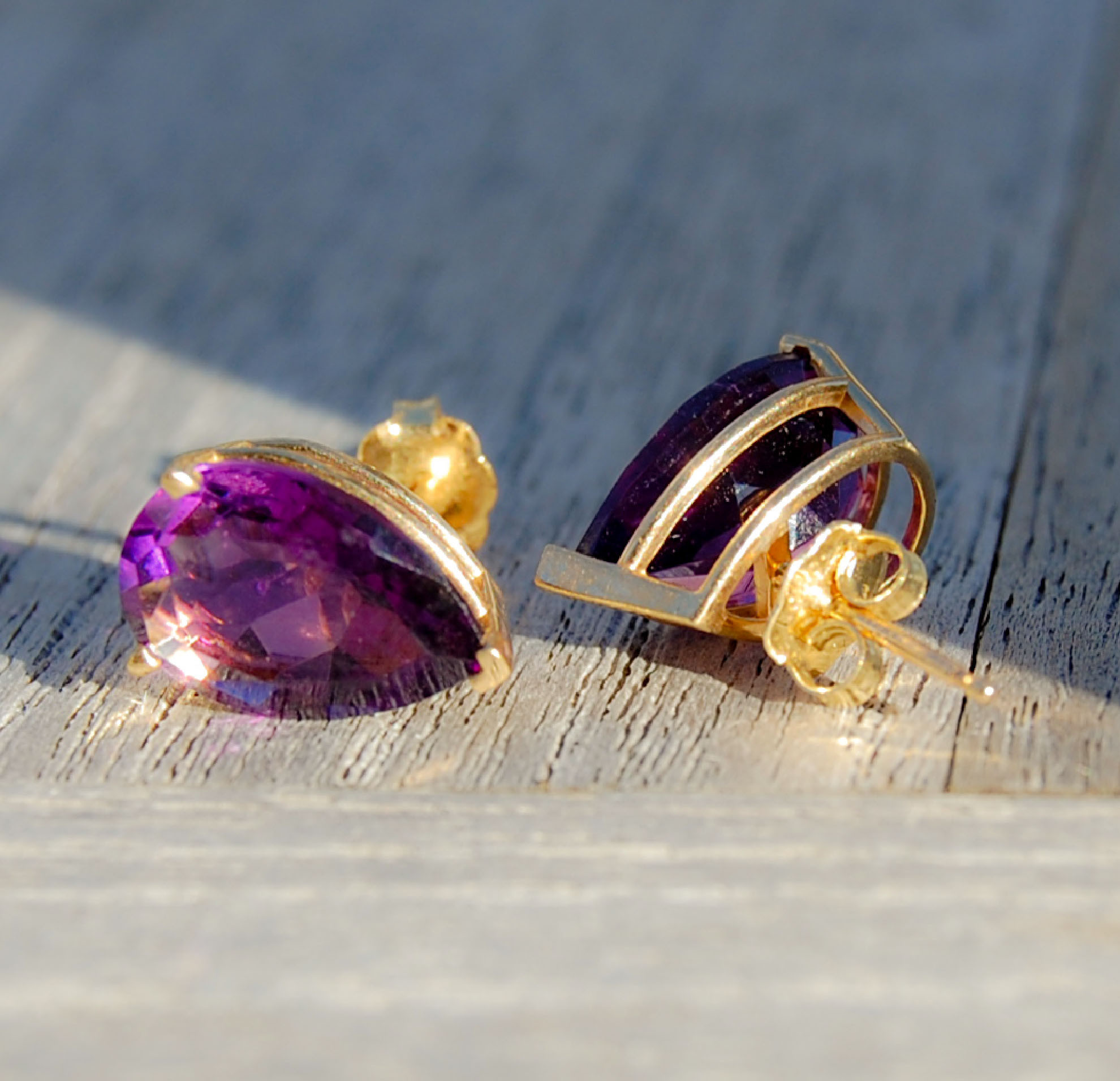 Vintage Jewelry, Vintage Earrings, Restored Gold and Silver Earrings, Vintage Diamonds.