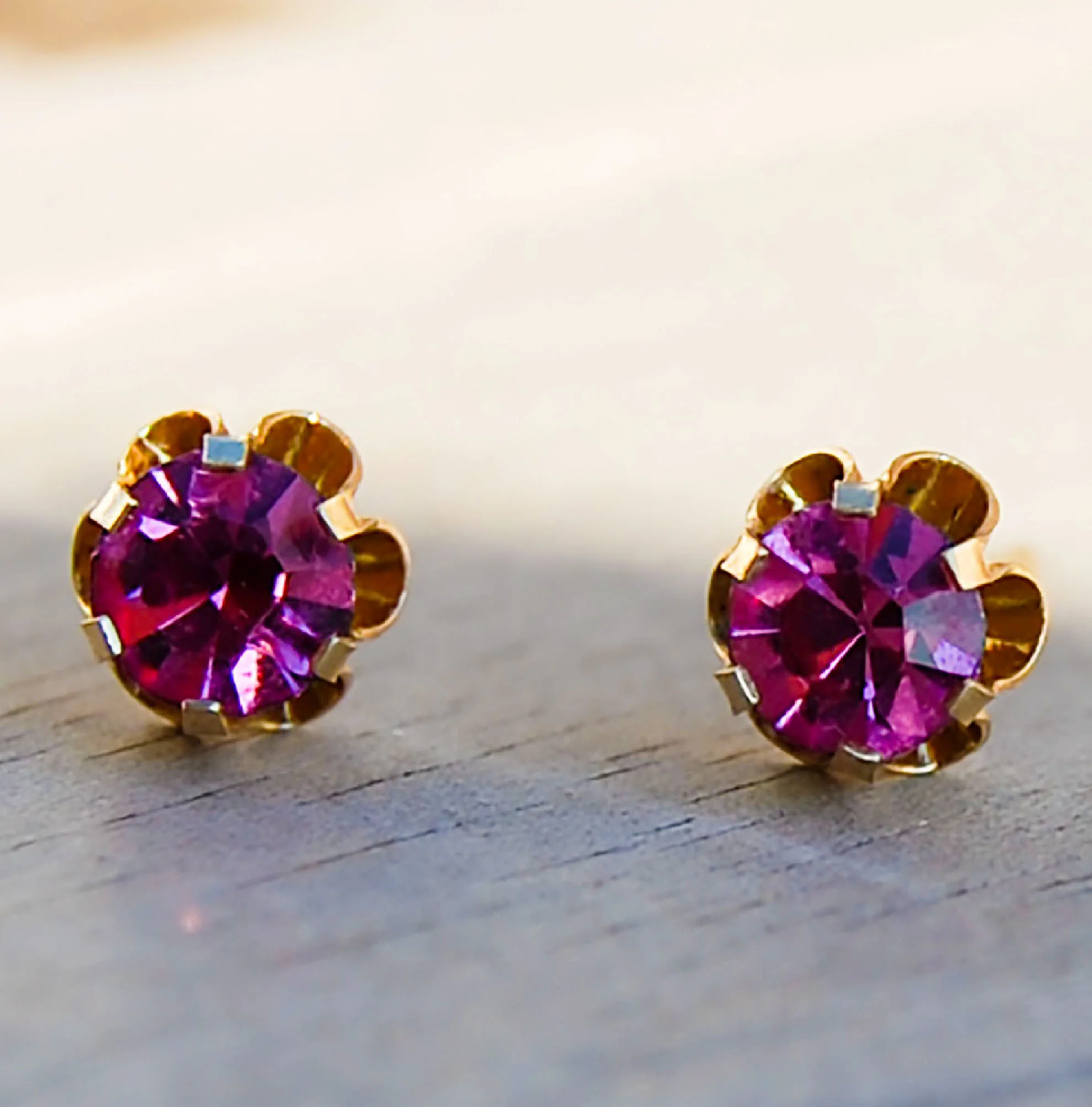 Vintage Jewelry, Vintage Earrings, Restored Gold and Silver Earrings, Vintage Diamonds.