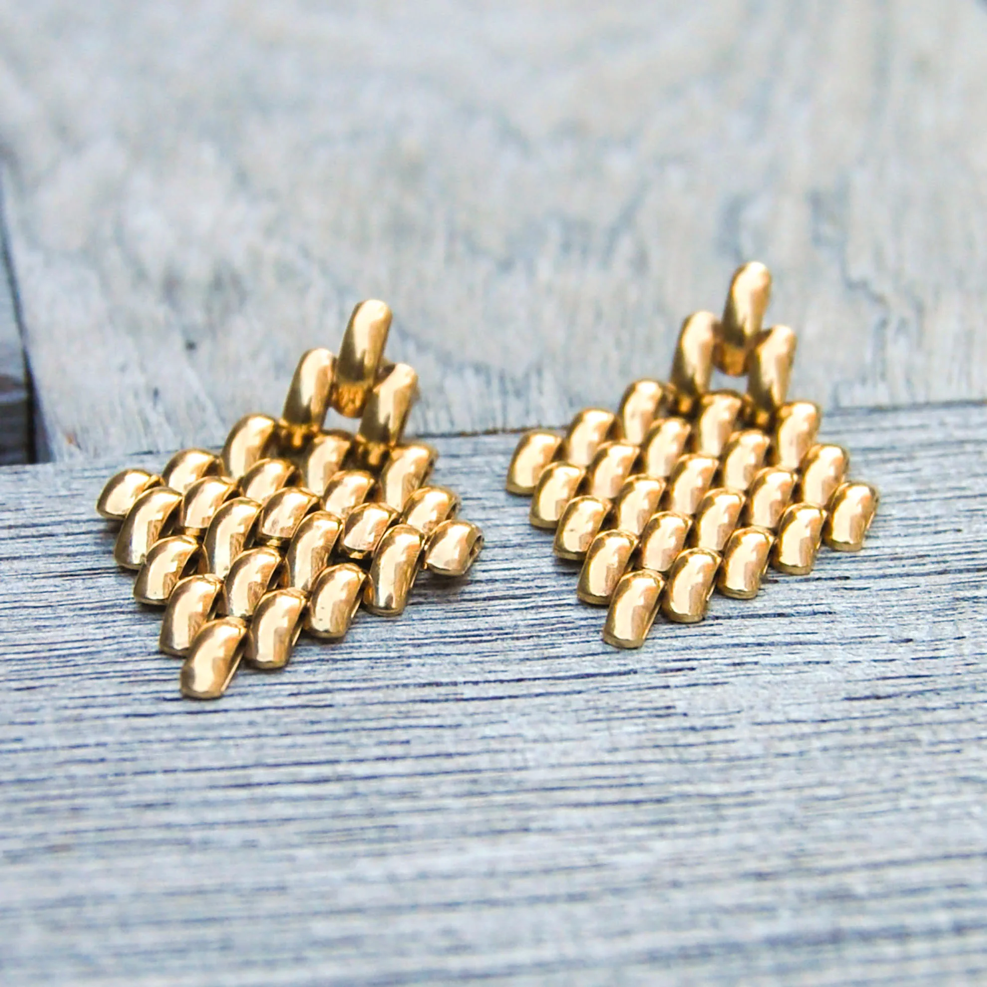 Vintage Jewelry, Vintage Earrings, Restored Gold and Silver Earrings, Vintage Diamonds.