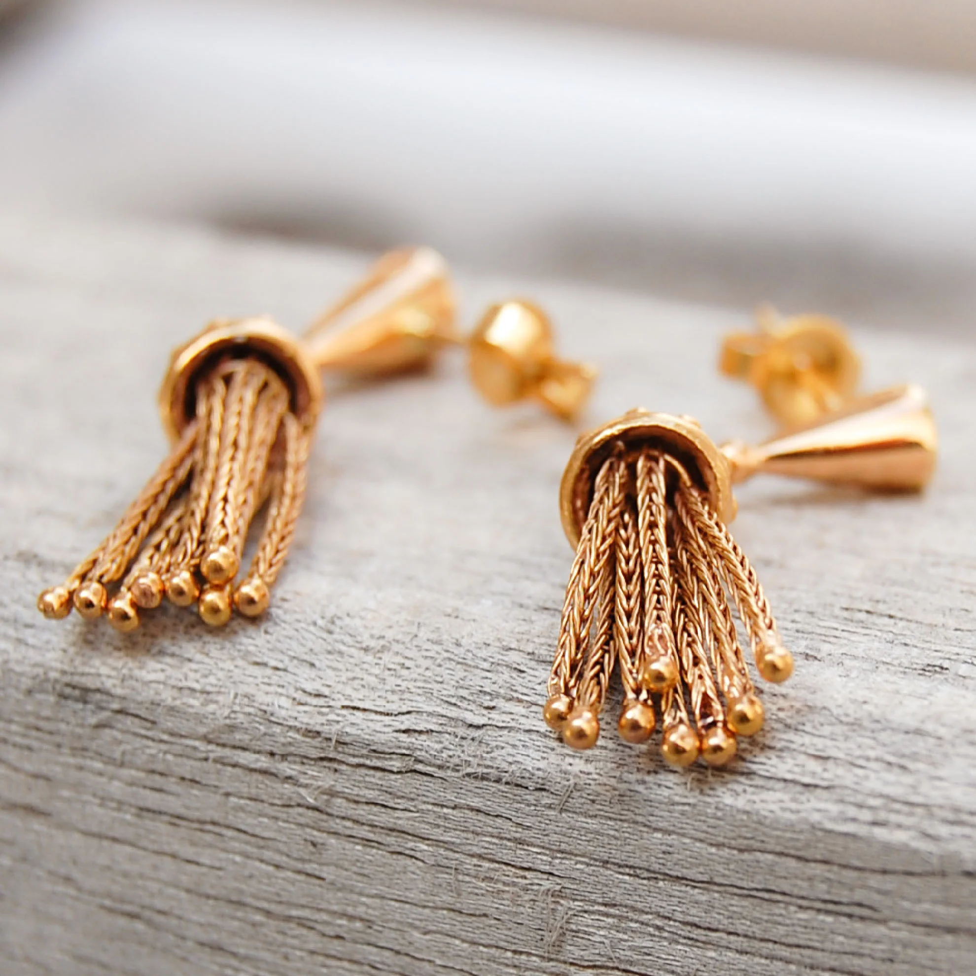 Vintage Jewelry, Vintage Earrings, Restored Gold and Silver Earrings, Vintage Diamonds.