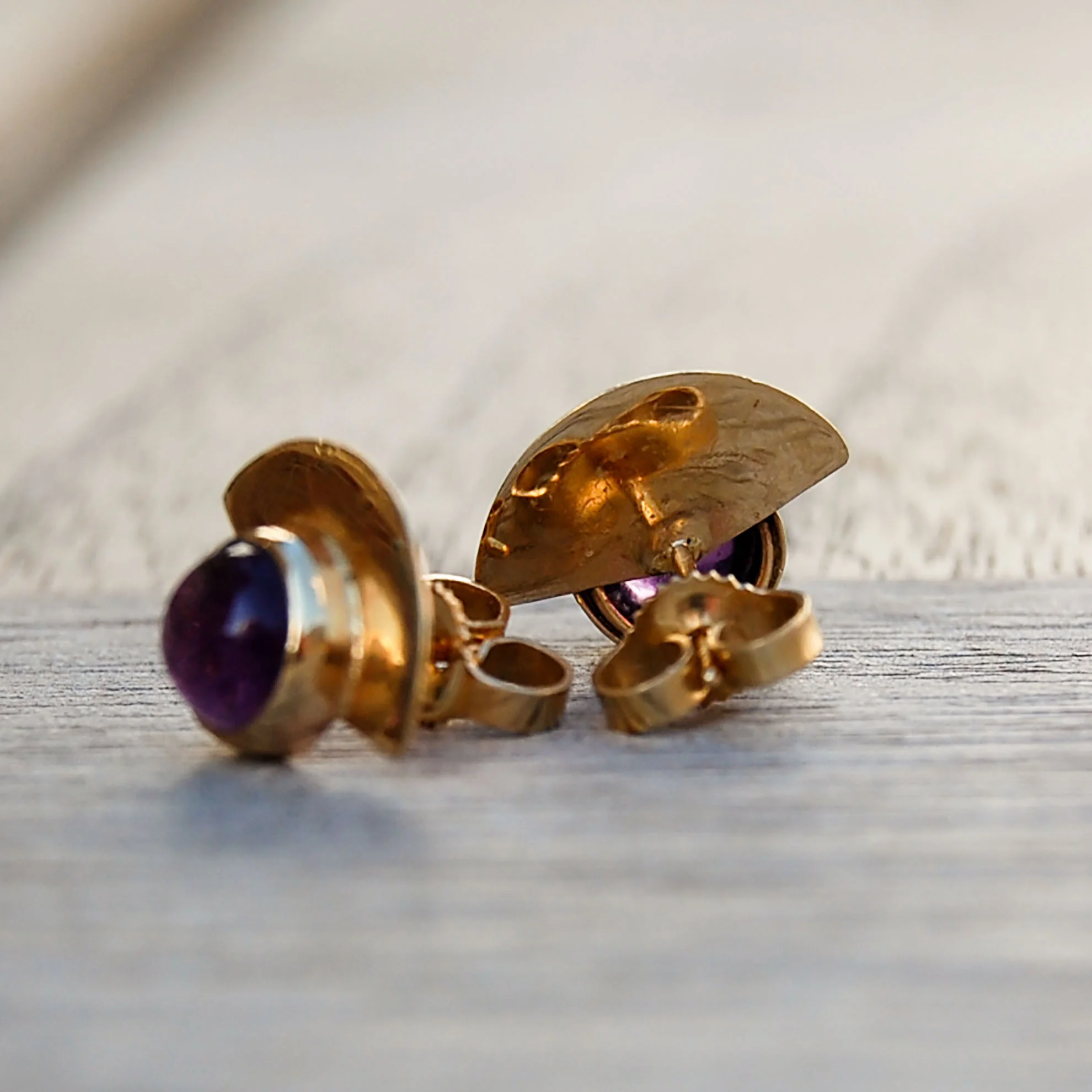 Vintage Jewelry, Vintage Earrings, Restored Gold and Silver Earrings, Vintage Diamonds.
