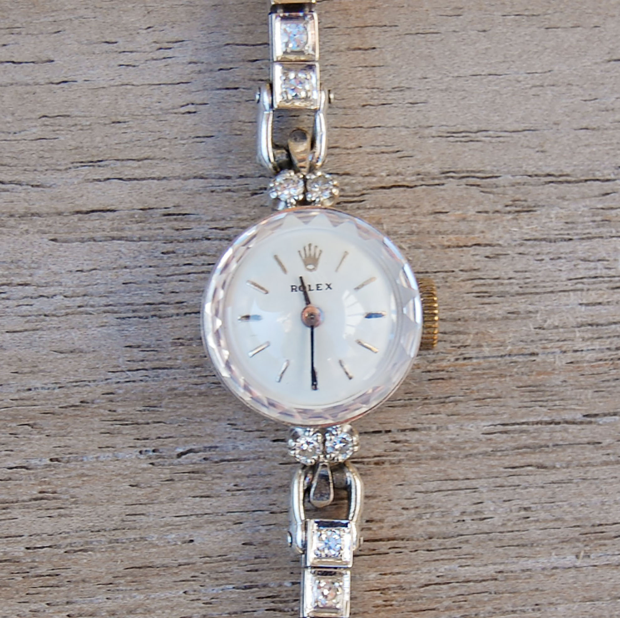 Vintage Rolex White Gold Womens Watch 