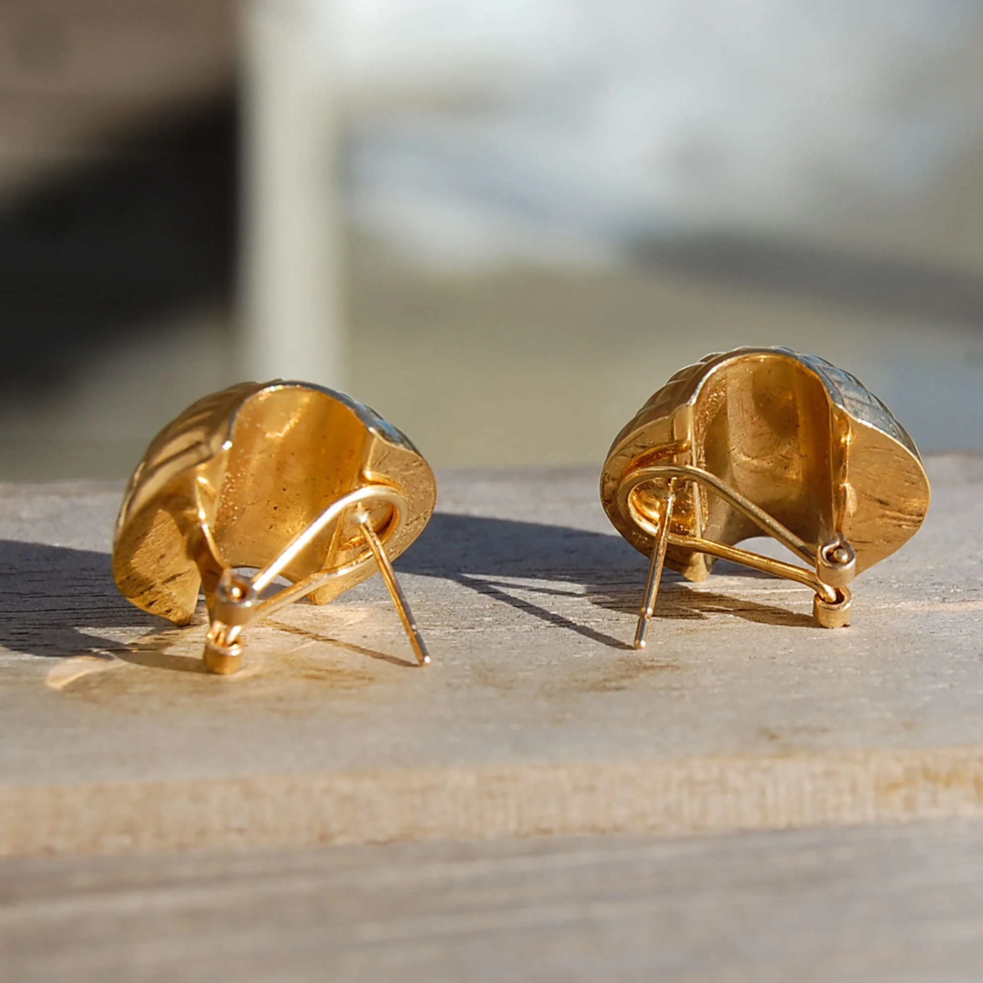 Vintage Jewelry, Vintage Earrings, Restored Gold and Silver Earrings, Vintage Diamonds.
