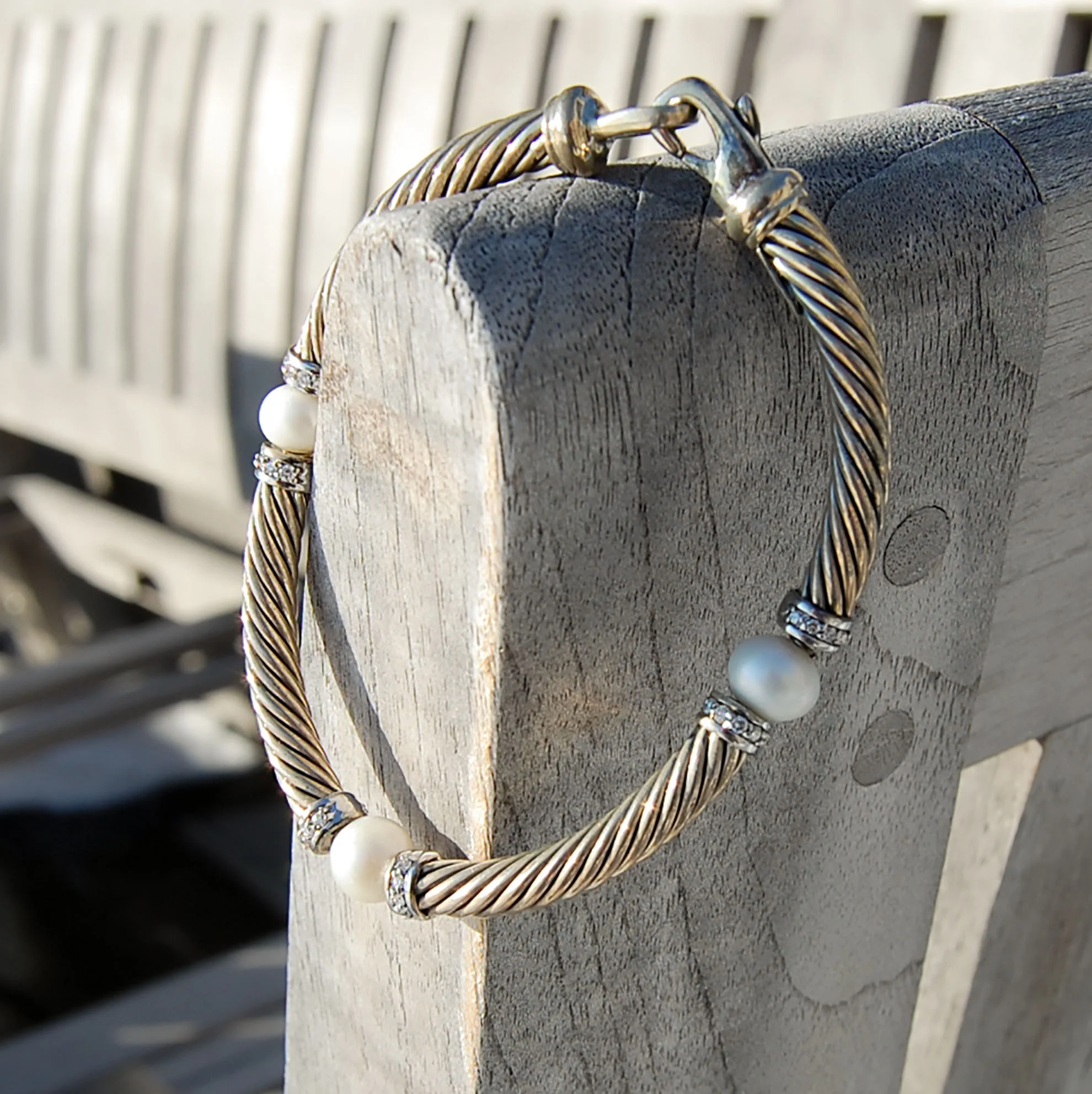 Vintage Jewelry, Vintage Bracelets, Restored Gold and Silver Bracelets, Vintage Diamonds.