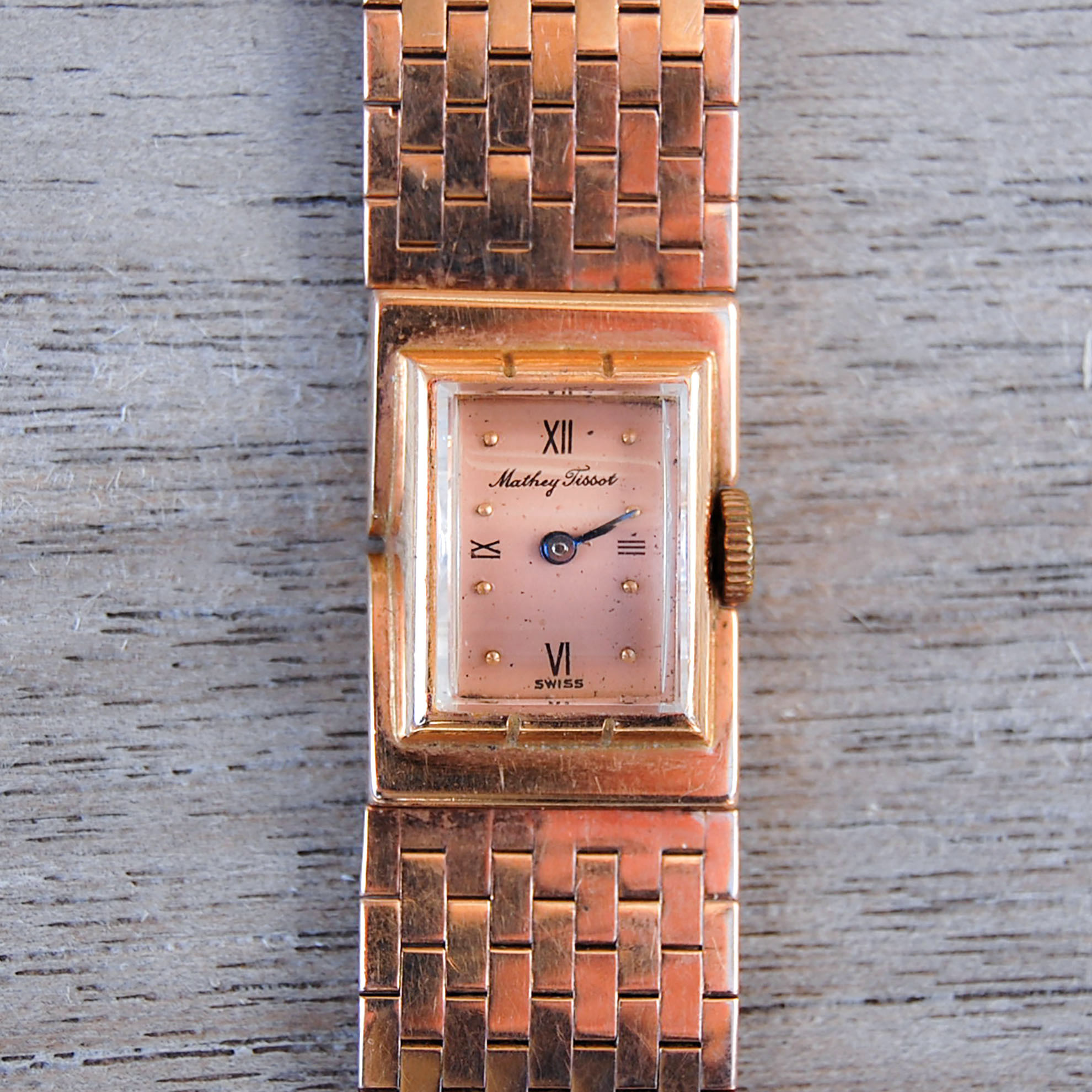 Vintage Mathey Rose Gold Womens Watch Lifestyle with Lynn