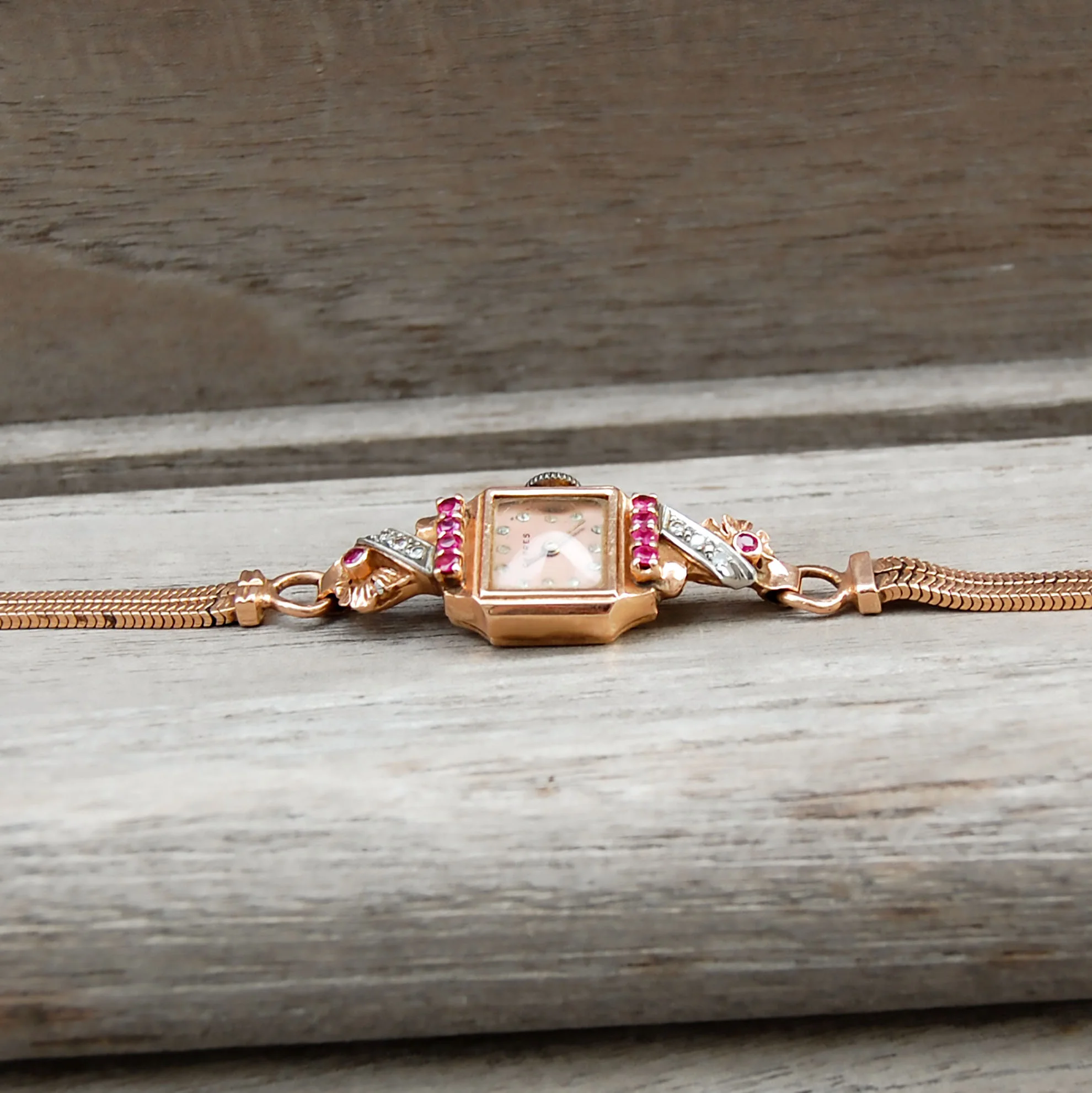 Vintage Pink and Gold Women\'s Watch ?‎ no box Womans Vintage Watch Rosegold - Etsy main image 2