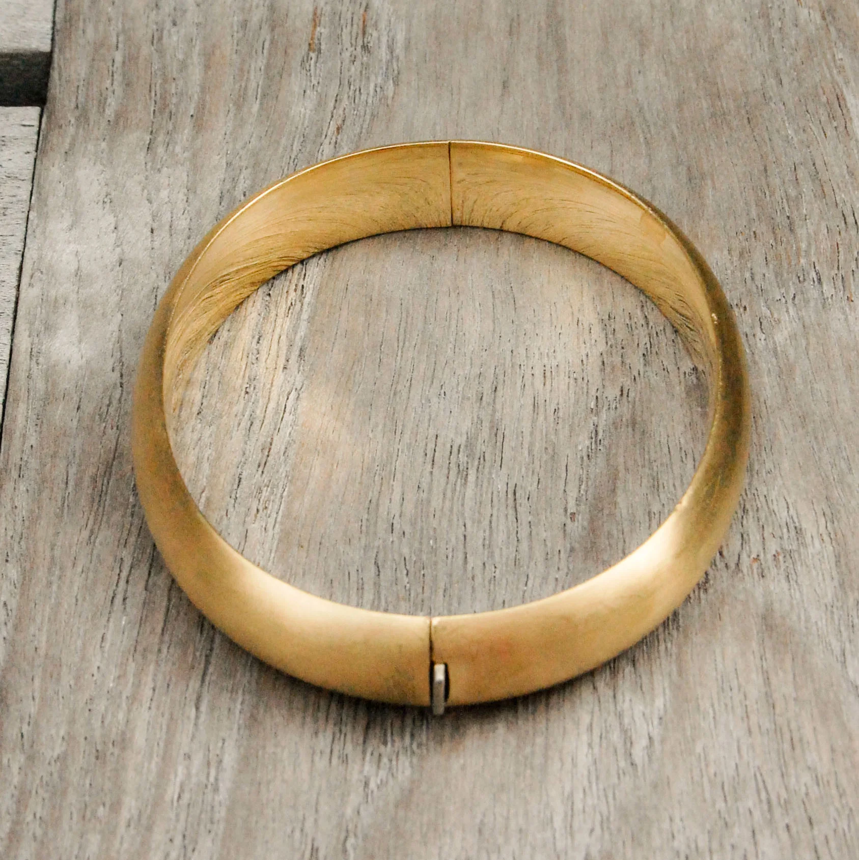 Vintage 18K Gold Classic Tiffany Bangle — Lifestyle with Lynn