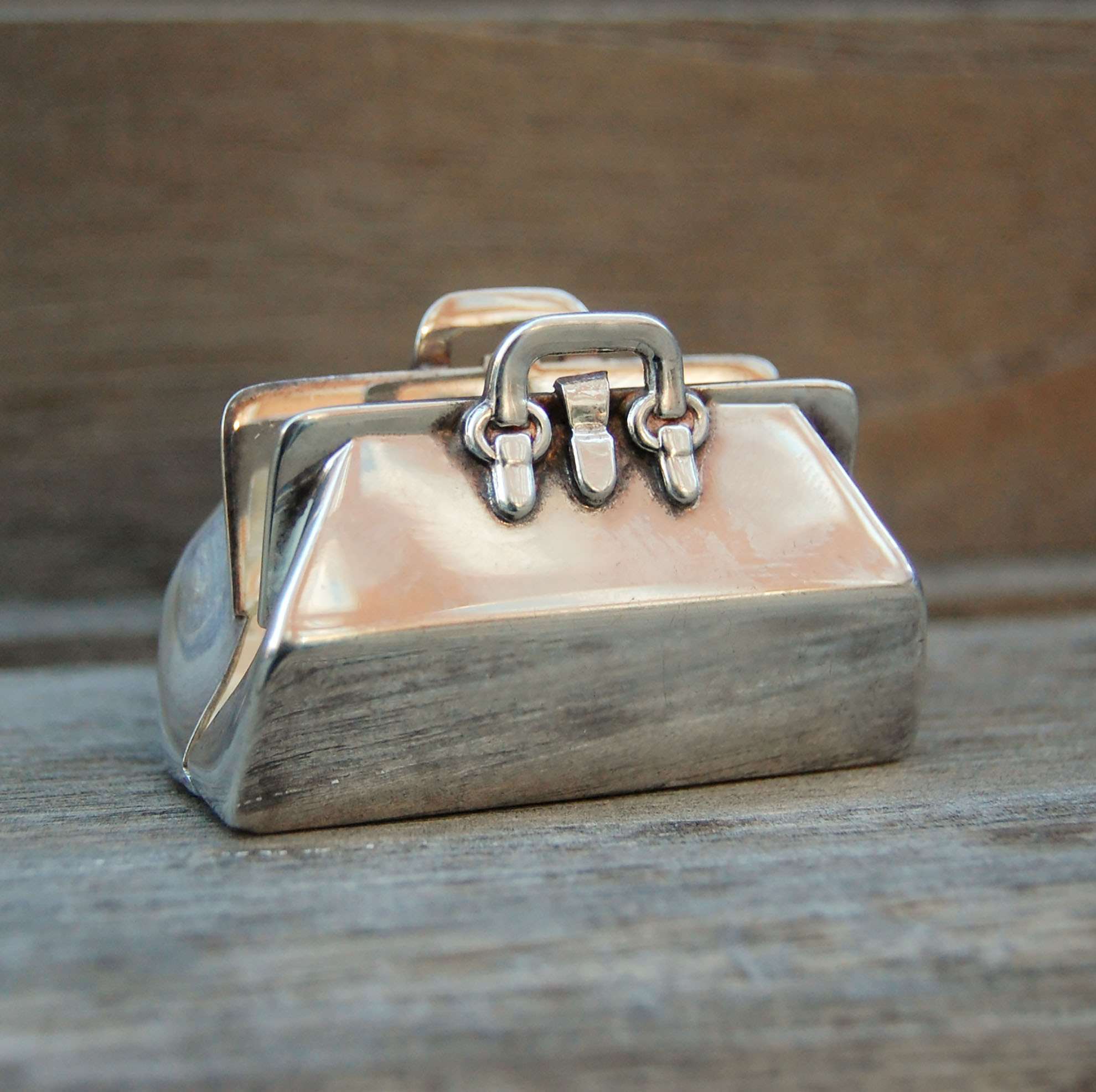 Tiffany & Co Silver Gift Box Pill Box Case Ribbon Bow Signature Pouch