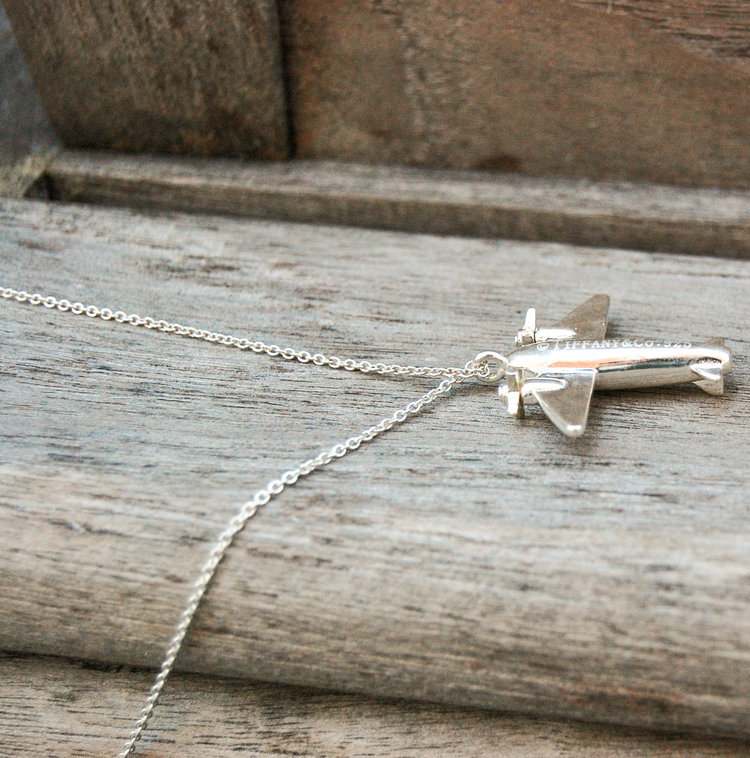 tiffany airplane necklace