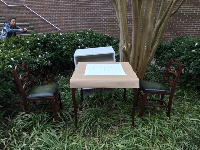 Exhibition in a Bush set up