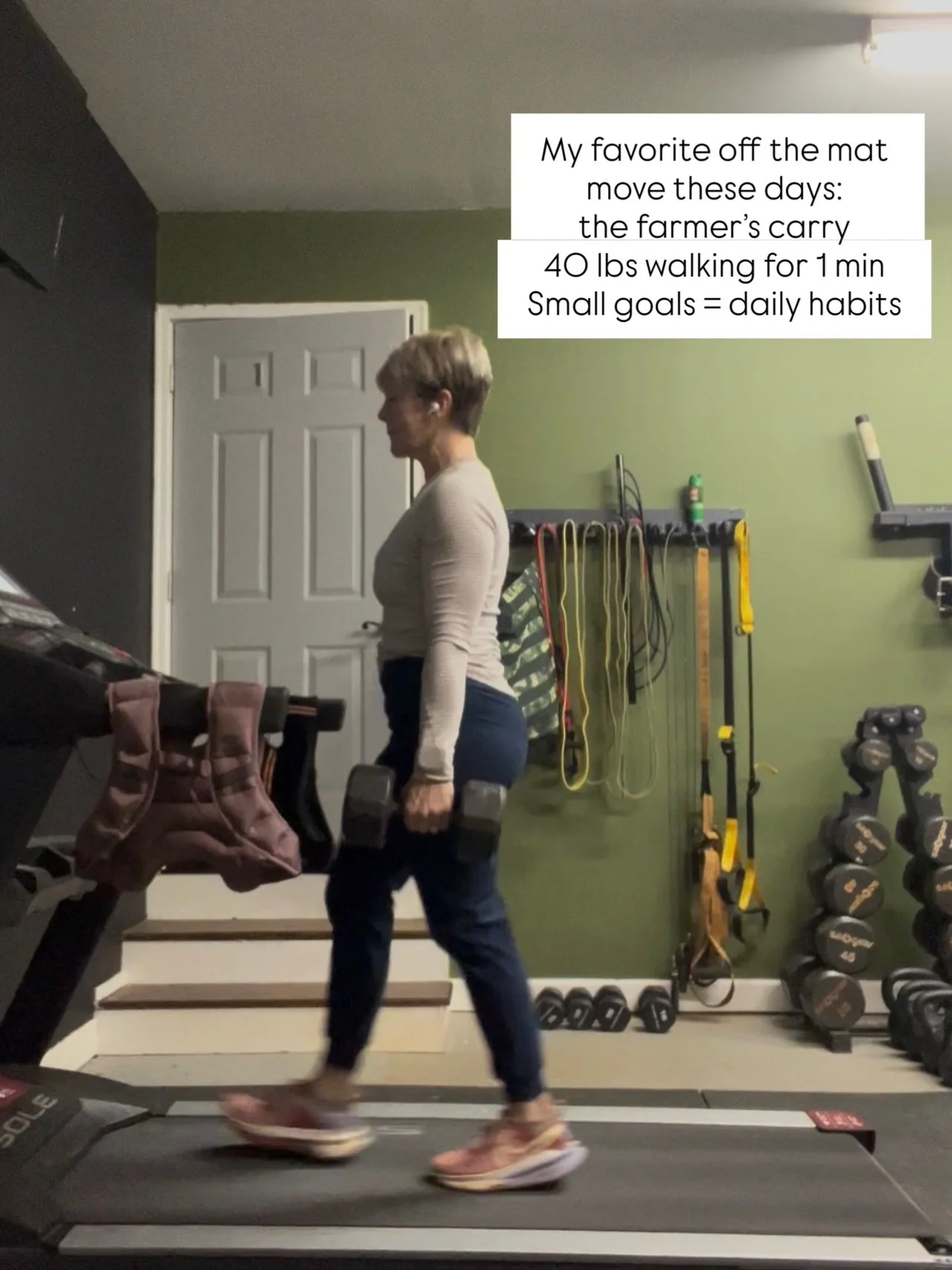 Hey! Meg here 👋 checking in on your mid winter movement.

My favorite move these days off the mat is the farmer&rsquo;s carry. It&rsquo;s a super functional movement that improves all the things, including grip strength and posture. Usually I&rsquo;