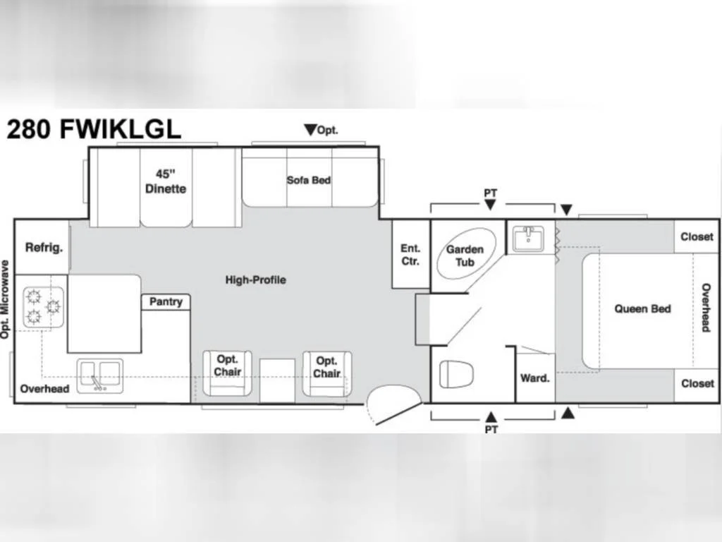 2006 Keystone Fifth Wheel RV SPRINGDALE 280IKGL Flooplan