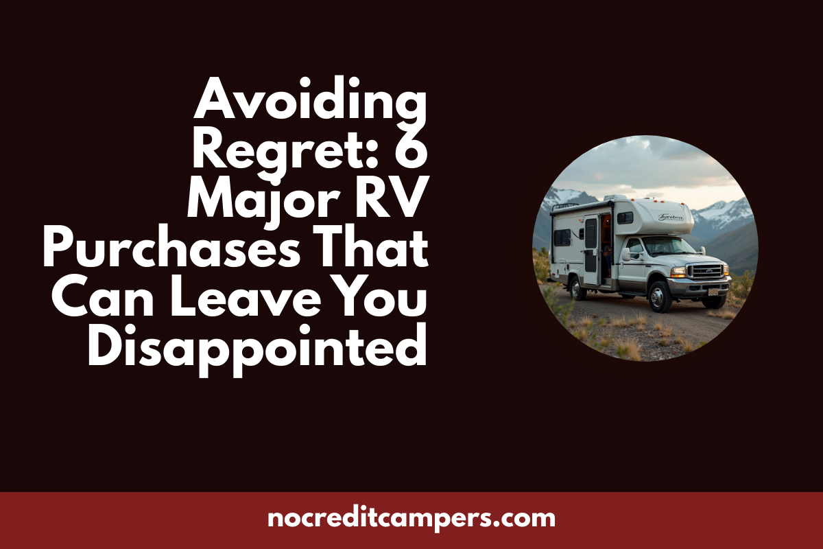 Avoiding Regret: 6 Major RV Purchases That Can Leave You Disappointed