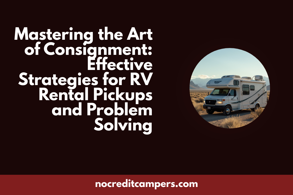 Mastering the Art of Consignment: Effective Strategies for RV Rental Pickups and Problem Solving