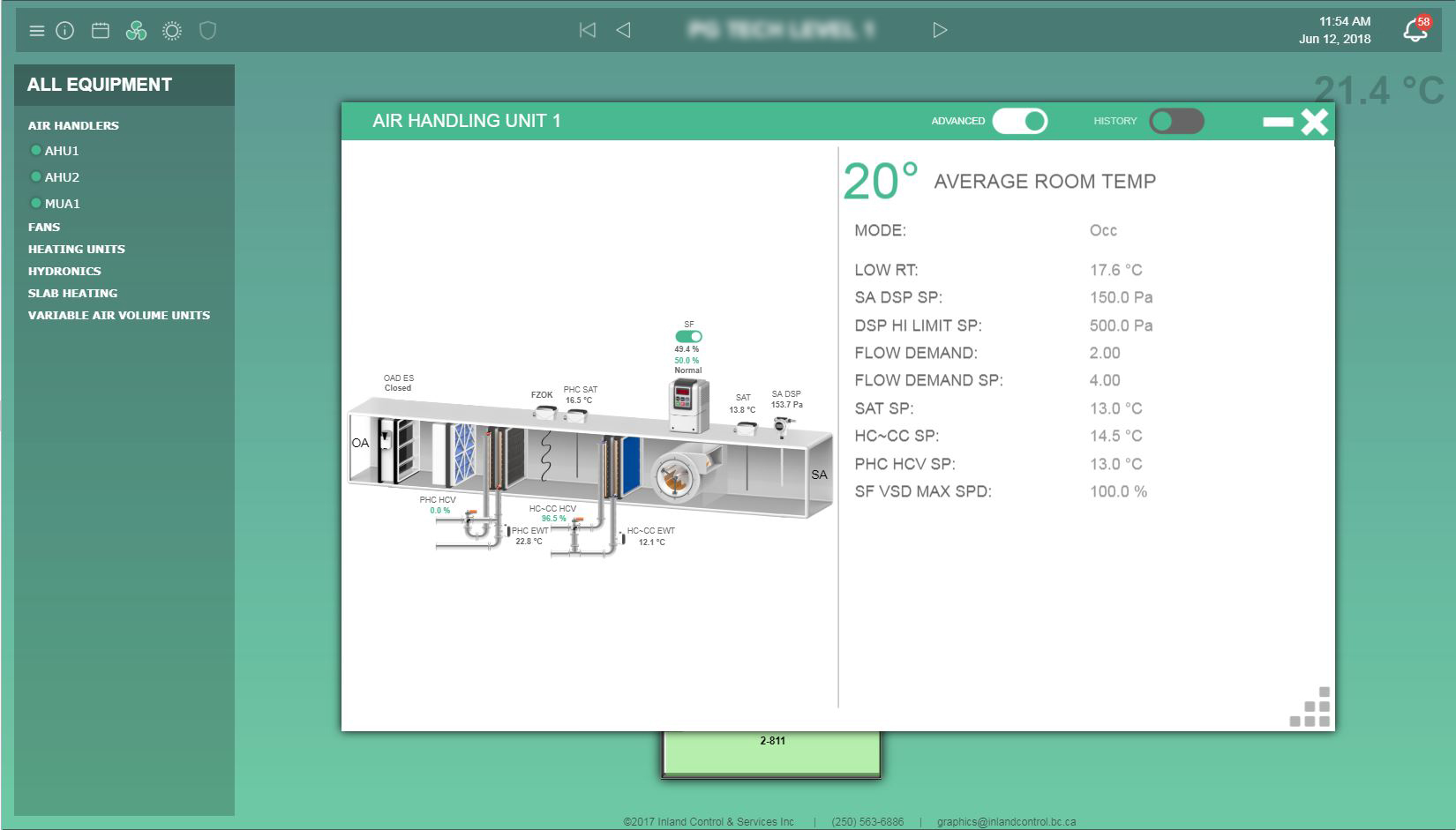 Equipment Page Advanced Tab