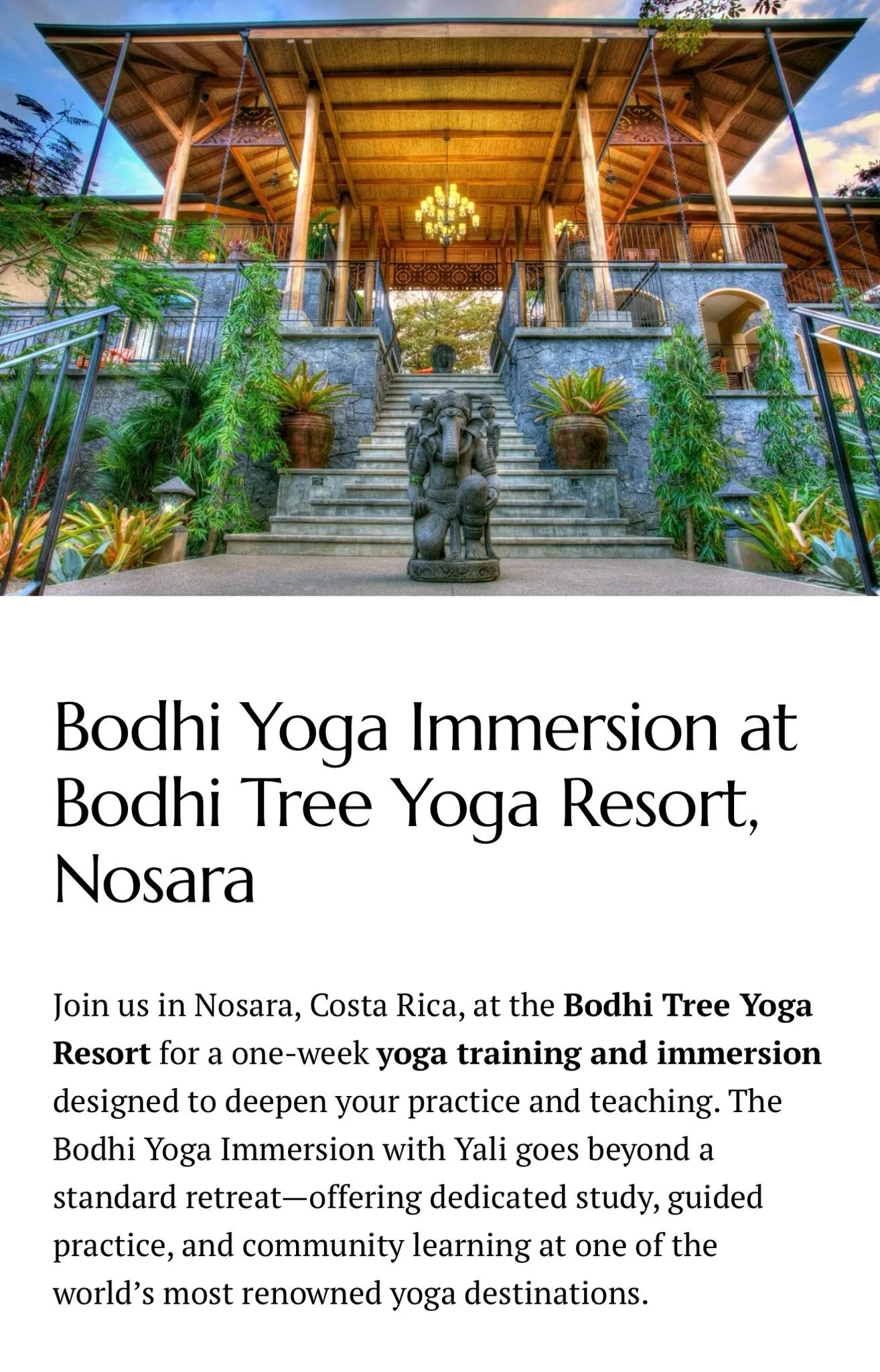 Thinking of joining us Bodhi Tree Yoga Resort
June 13 - 20 for this deep immersion in to your practices.
Reach out for more info :

https://bodhitreeyogaresort.com/yali-immersion/