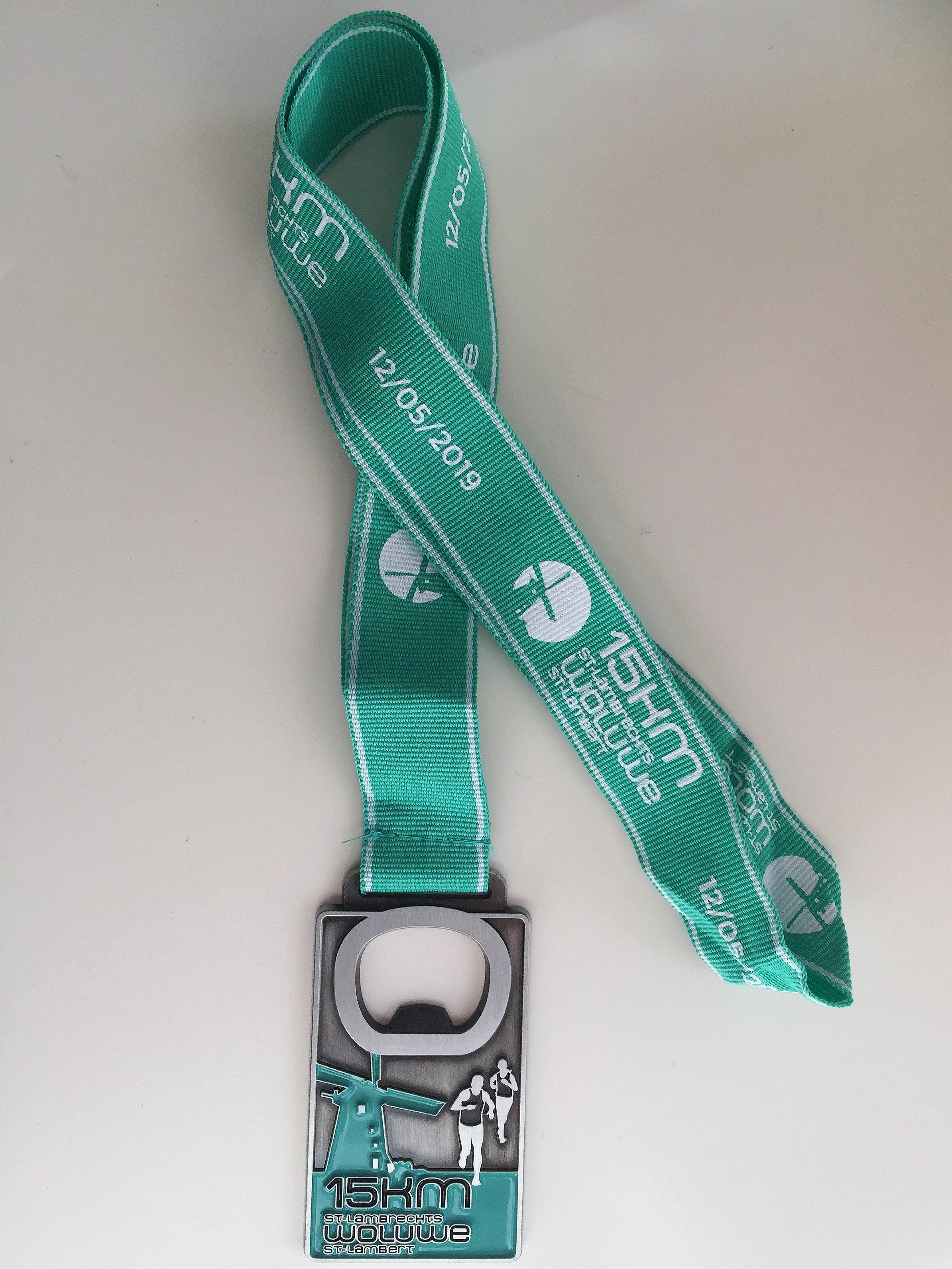 The 15km medal (and beer opener)