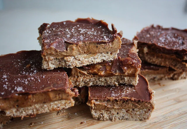 Teff Salted Caramel Slice