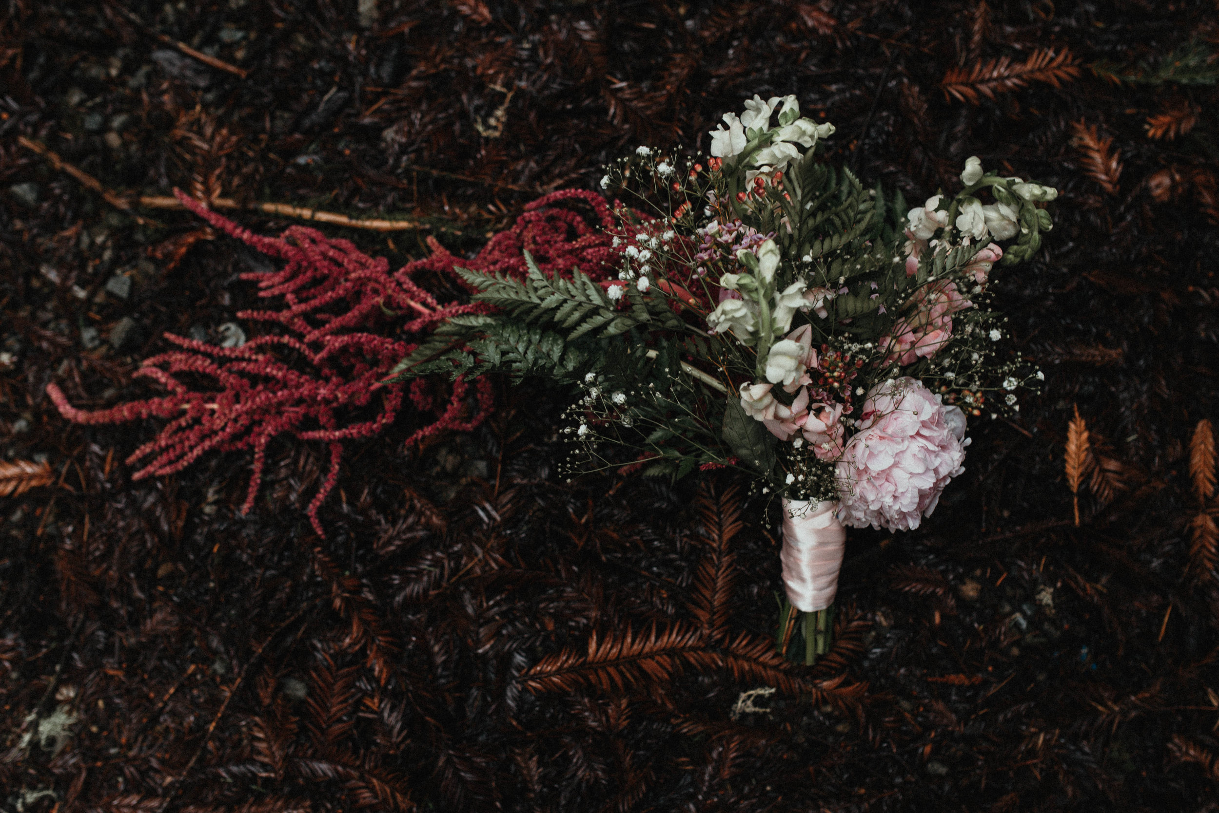 Intimiate Redwoods Elopement , Elopement Inspiration, Jessica Heron Images, Northern California Elopement, Oregon Elopement, Oregon Wedding, Elopement Ideas, diy bouquet, fern bouquet
