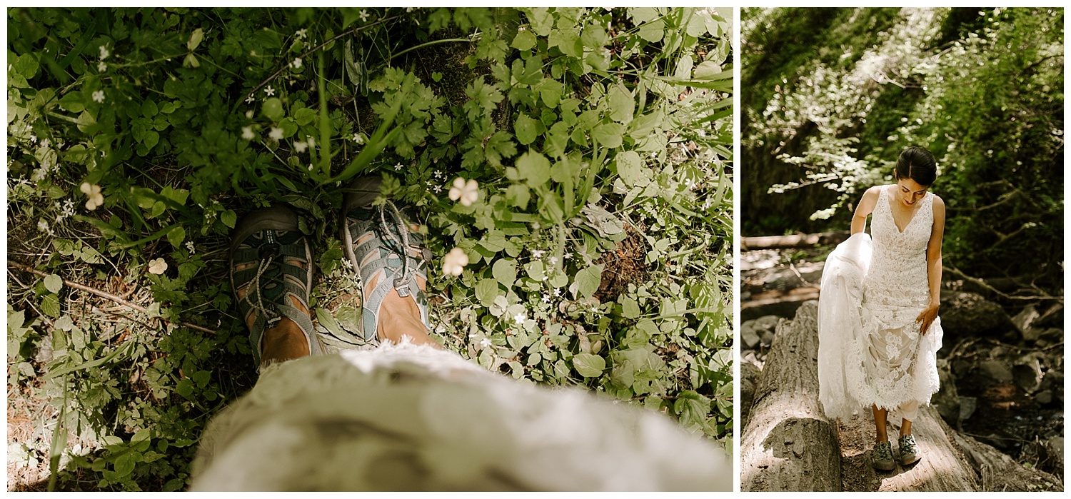 Portland Rooftop Wedding - Eastside Exchange Forest Park Bridals - Jessicaheronimages.com Keens Shoes