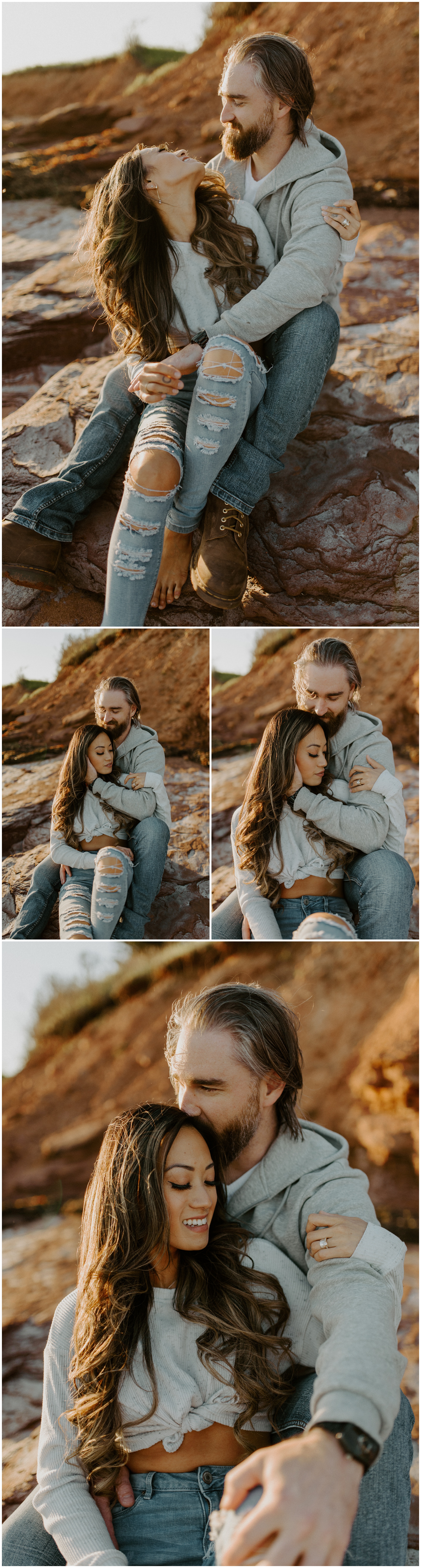 Red Sand Beach Engagements On Prince Edward Island at Sunset | Jessica Heron Images_0005.jpg