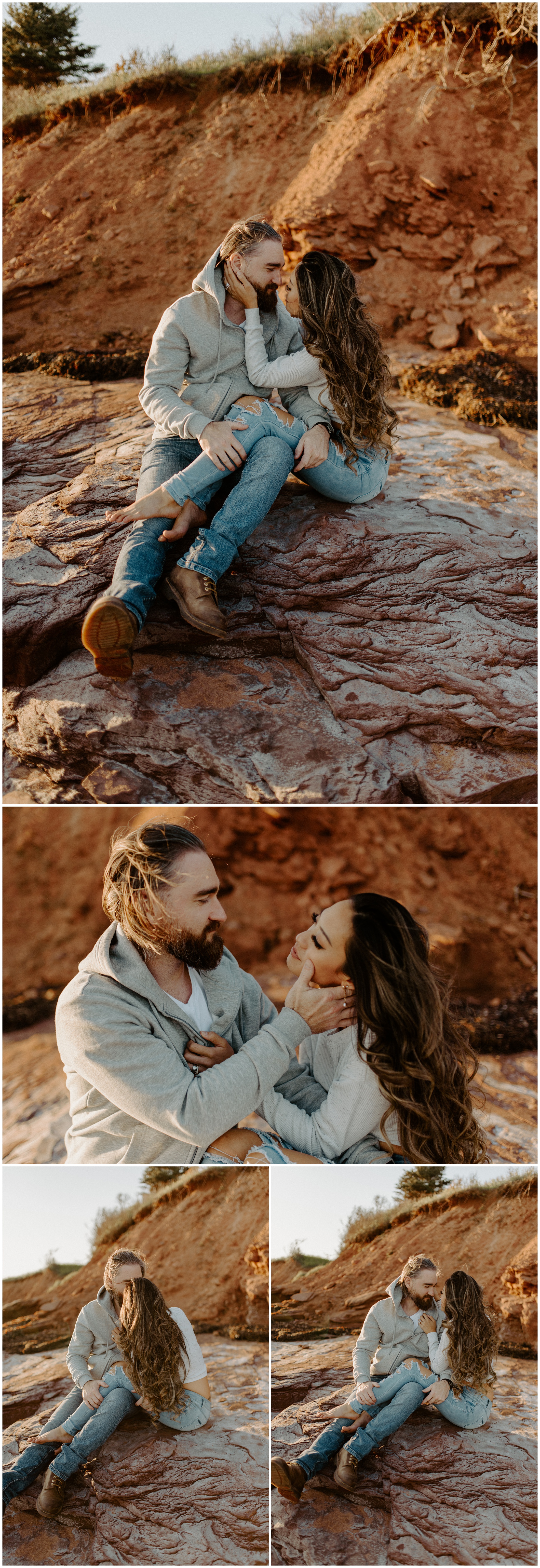 Red Sand Beach Engagements On Prince Edward Island at Sunset | Jessica Heron Images_0009.jpg