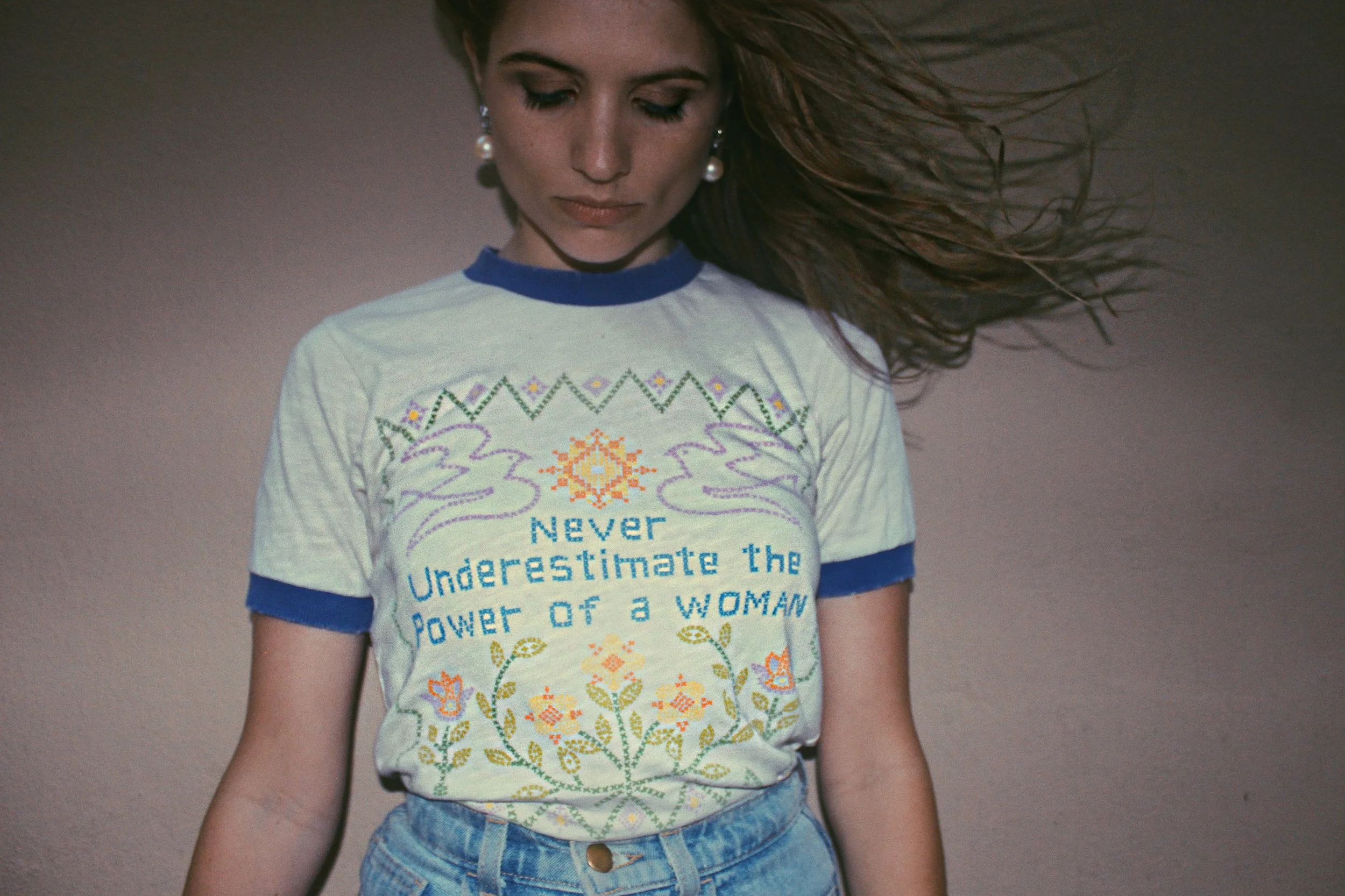 I love this t-shirt. And these earrings, which were gifted to me by my beloved Grandma <3