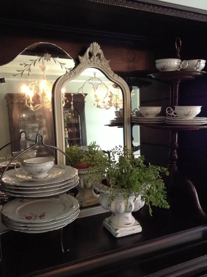Anyone for tea? I love setting things out that you don't use everyday! Why hide something this pretty behind a cabinet door? If you love it enough to buy it, then it should be on display if possible!