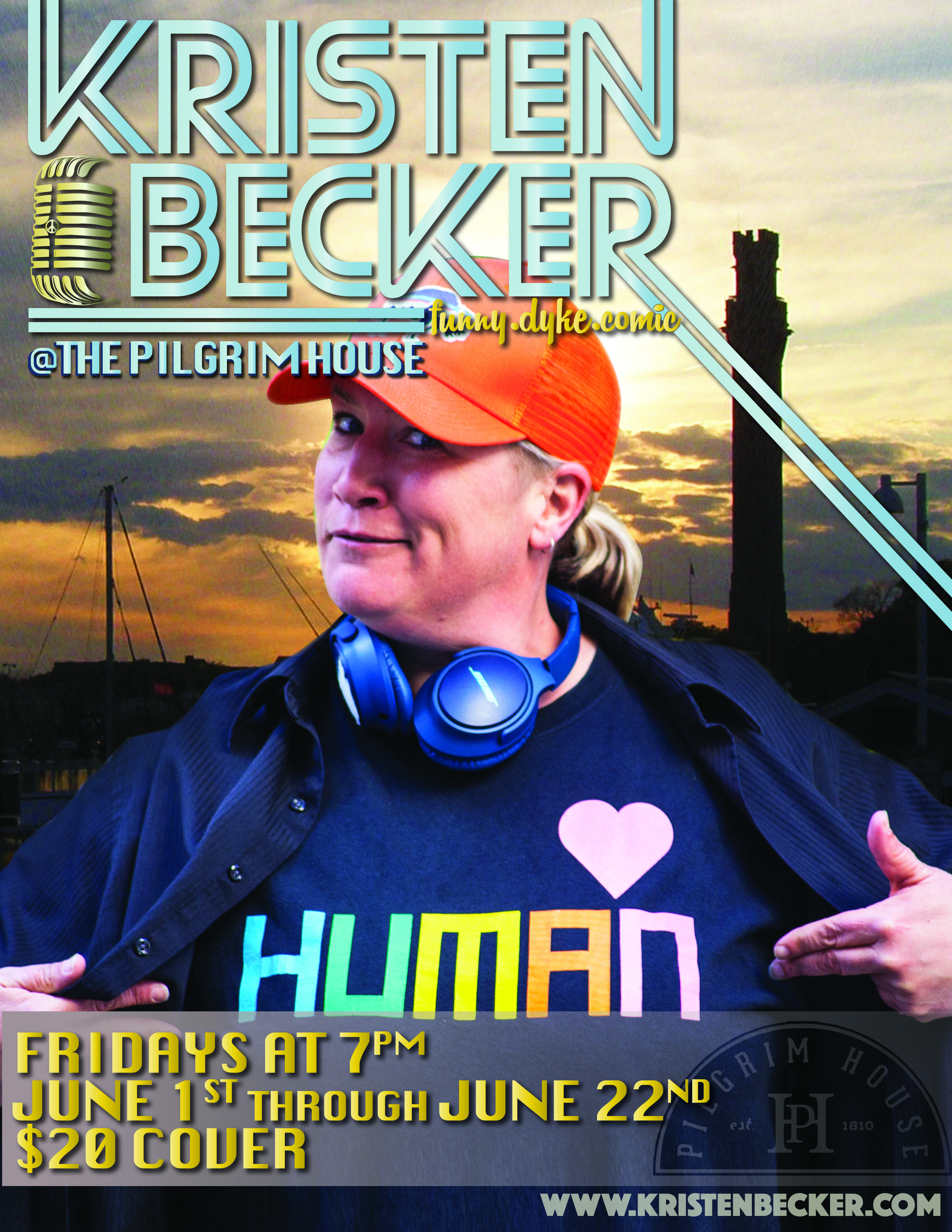Im telling jokes at The Pilgrim House in Ptown, y'all!