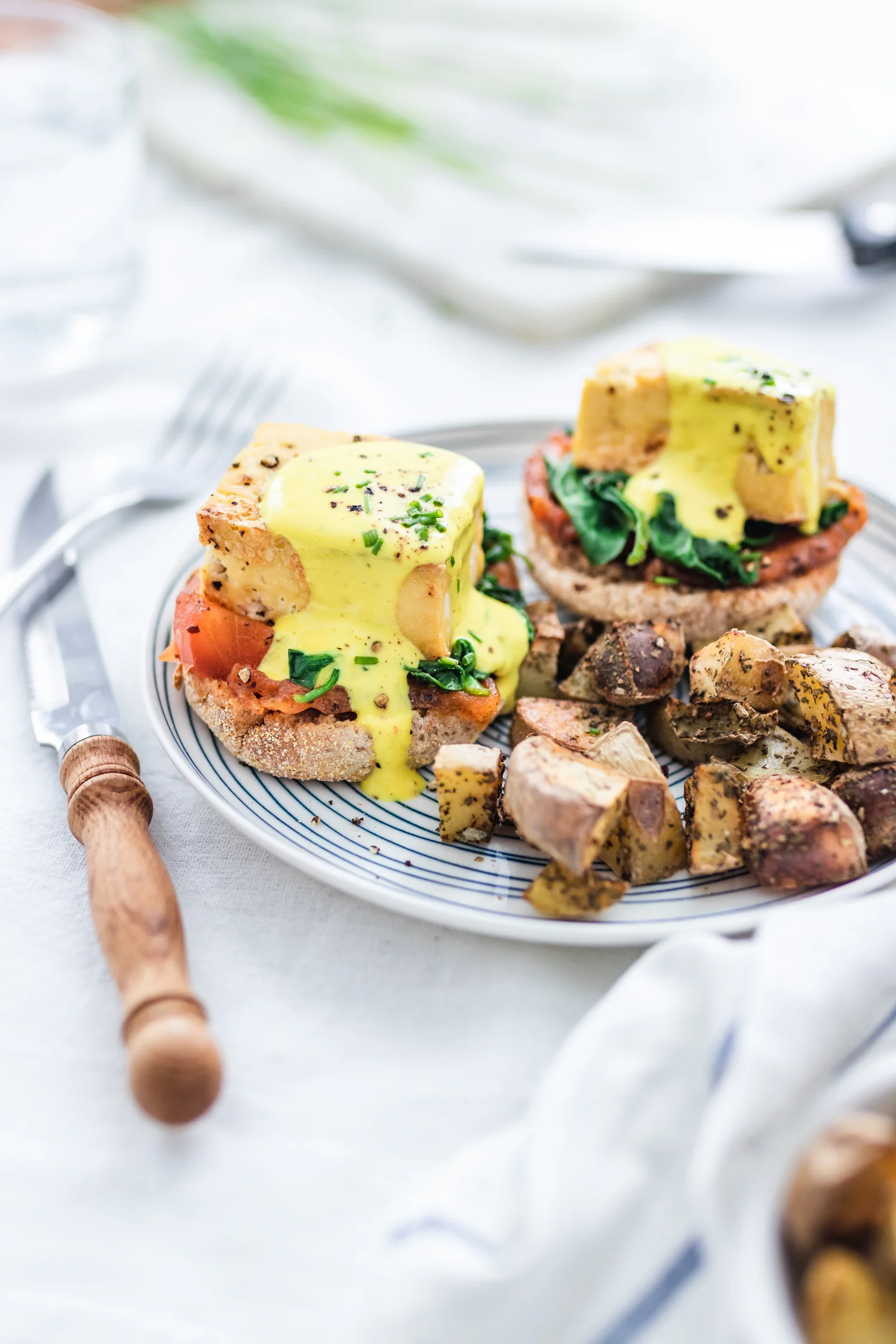 Vegan Eggs Benedict (PLUS Silky Nut Free Hollandaise) — Murielle Banackissa