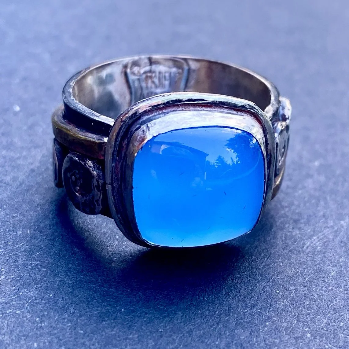 Blue Stone Byzantine Ring