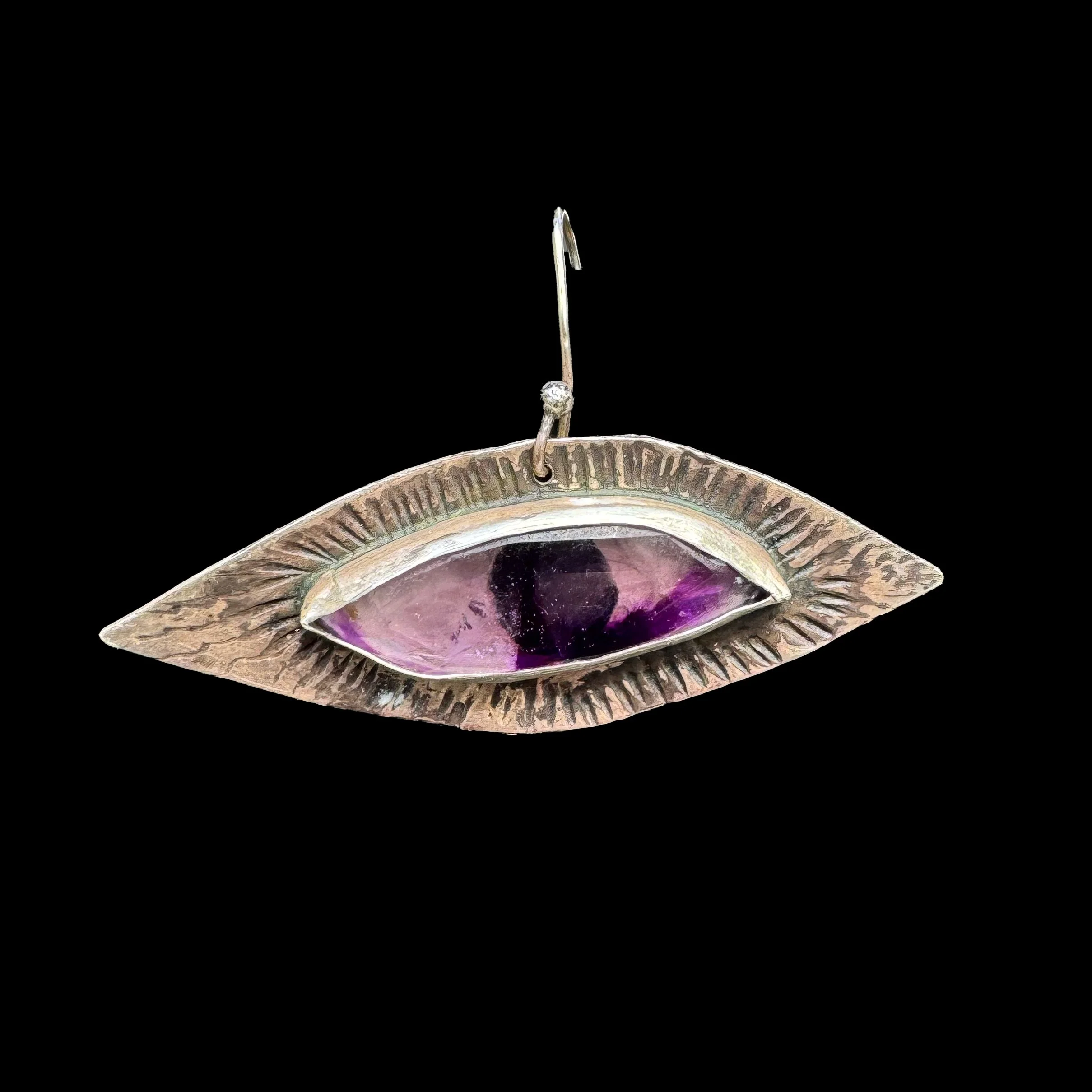 “Awakened Eye” Amethyst Silver  Earrings