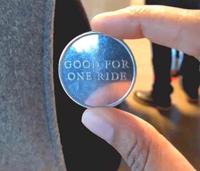 A token from the aerial tram at Sterling Vineyards