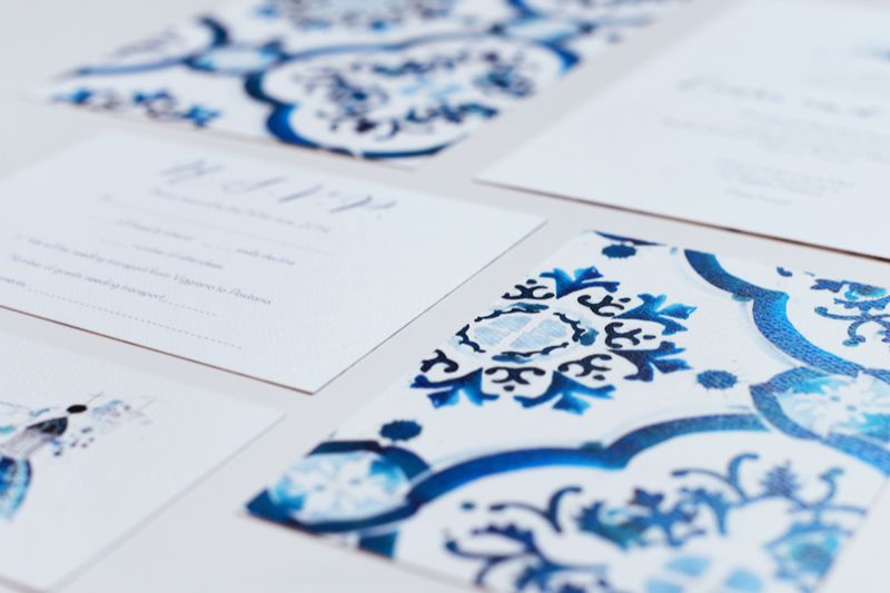 Watercolour wedding invitation illustrations by Melbourne based artist & Illustrator Sarah Hankinson. 