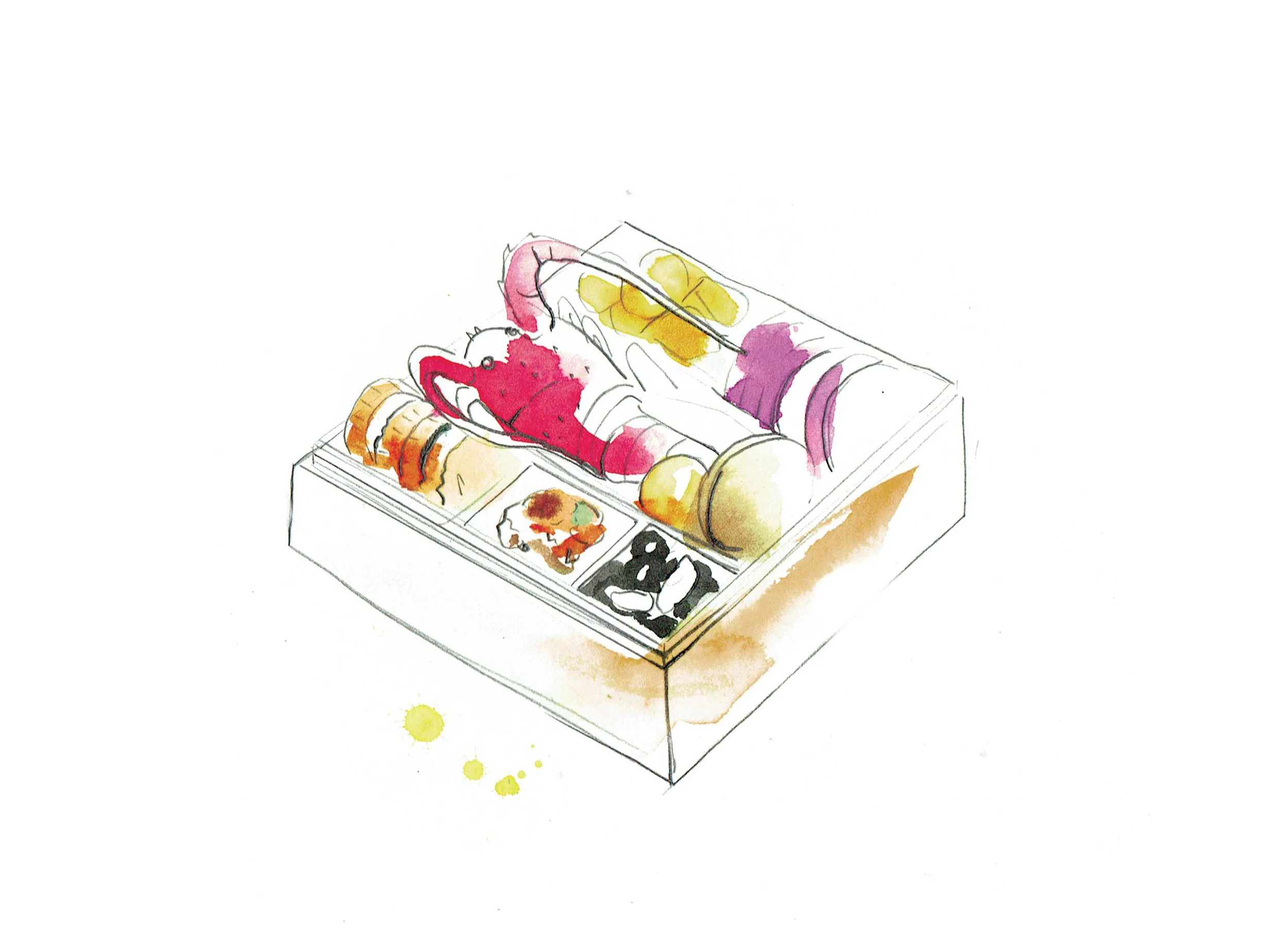 Vogue Japan Fashion watercolor lustrations by Melbourne based artist & Illustrator Sarah Hankinson. 