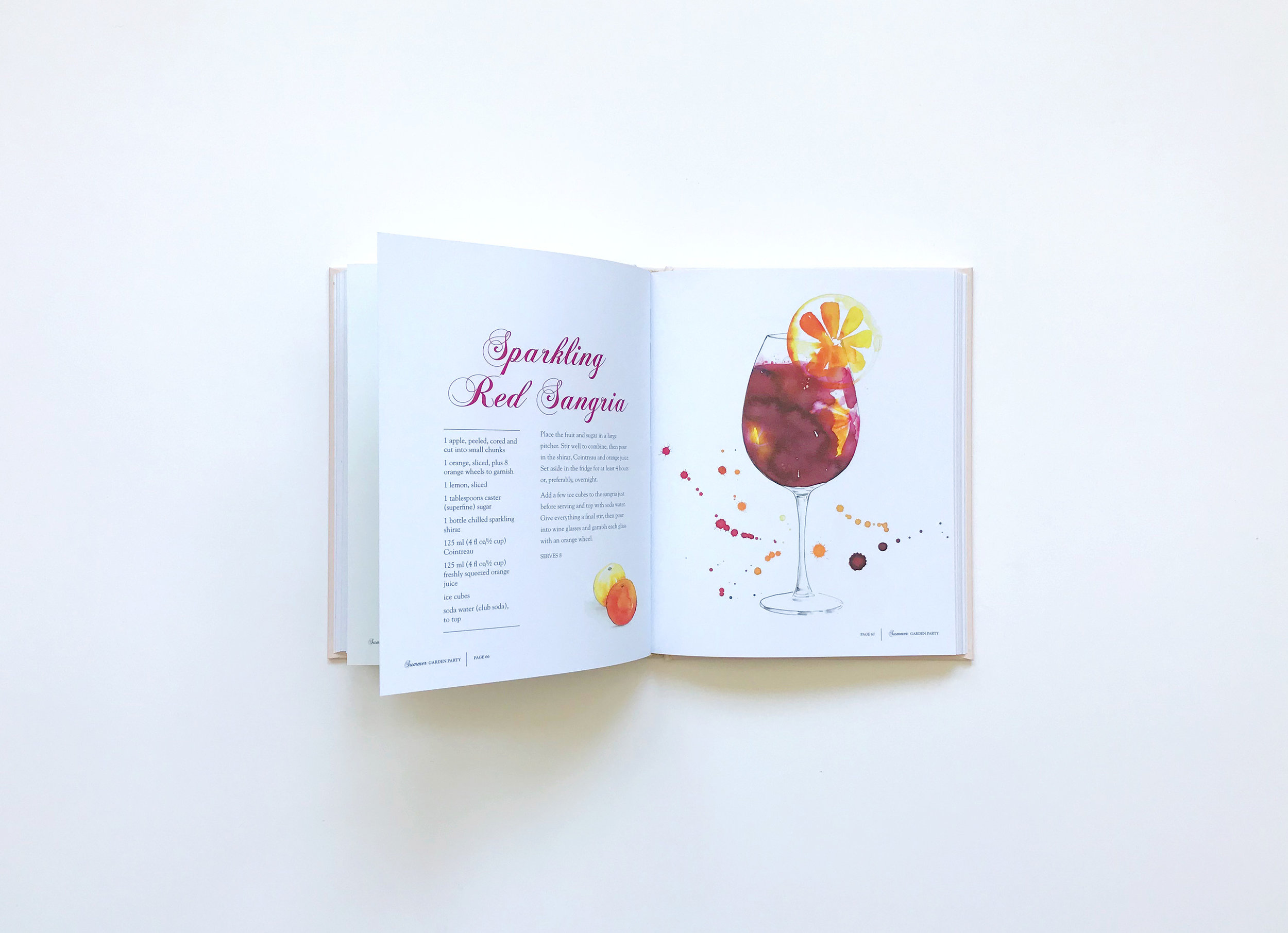 Spritz Fever Illustrated Cocktail Book by Melbourne based artist & Illustrator Sarah Hankinson