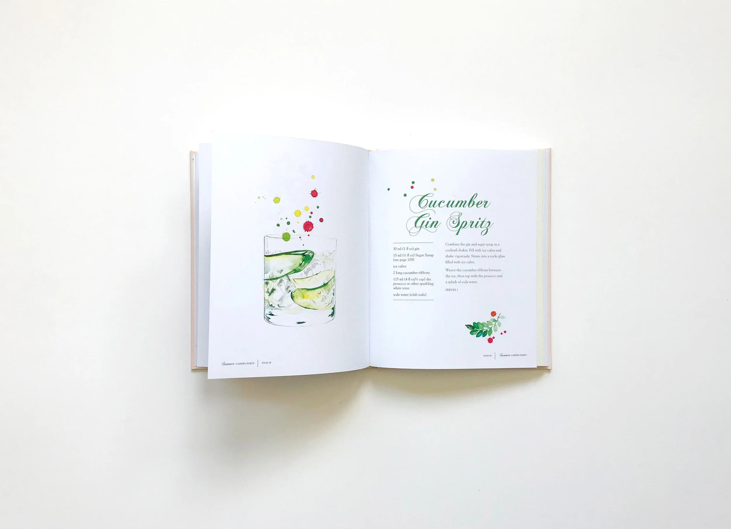 Spritz Fever Illustrated Cocktail Book by Melbourne based artist & Illustrator Sarah Hankinson