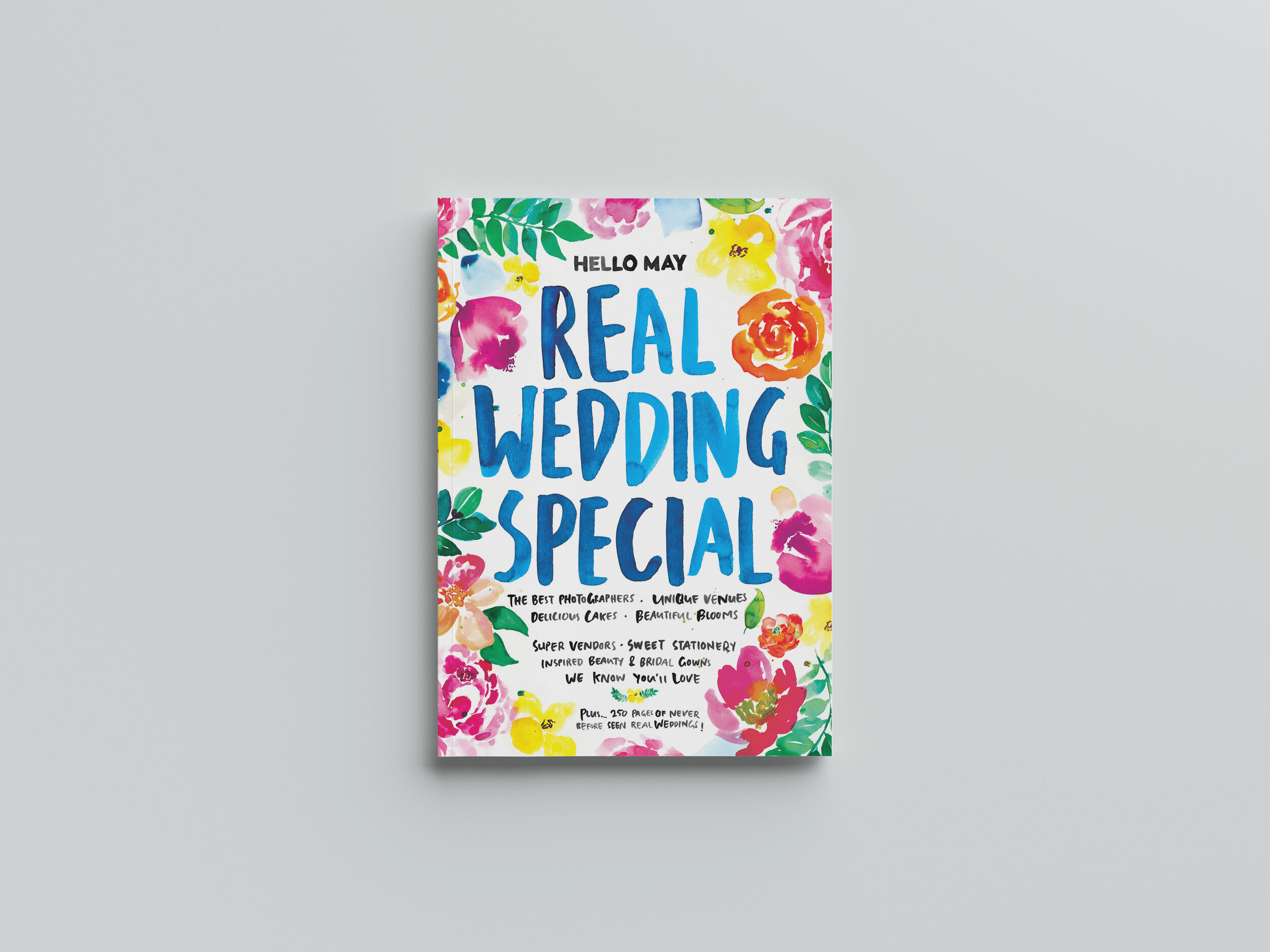 Hello May Wedding Magazine Cover Art by Melbourne Illustrator Sarah Hankinson 